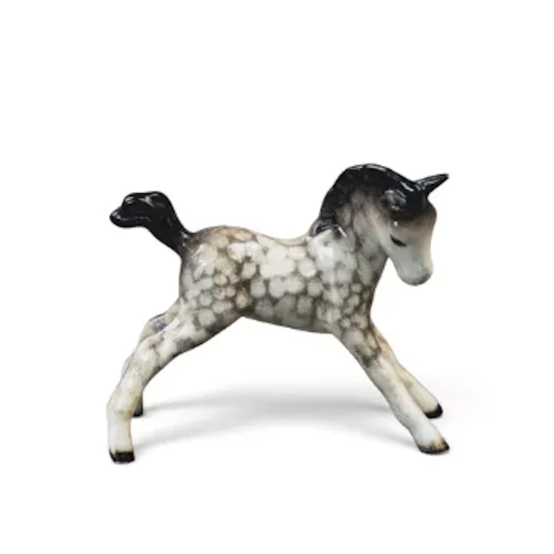 Rare Beswick small Stretched Foal in Rocking Horse grey. Model No 815. h.8cm