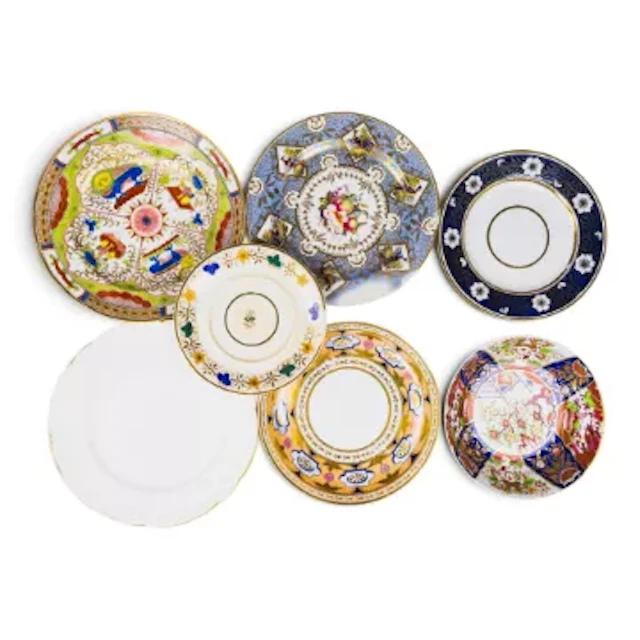 A group of 19th century English porcelain dishes & plates, by various