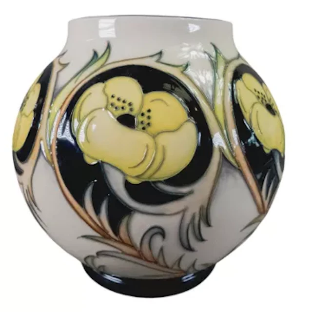Moorcroft trial vase Ring of Gold by Nicola Slaney, h.17cm.