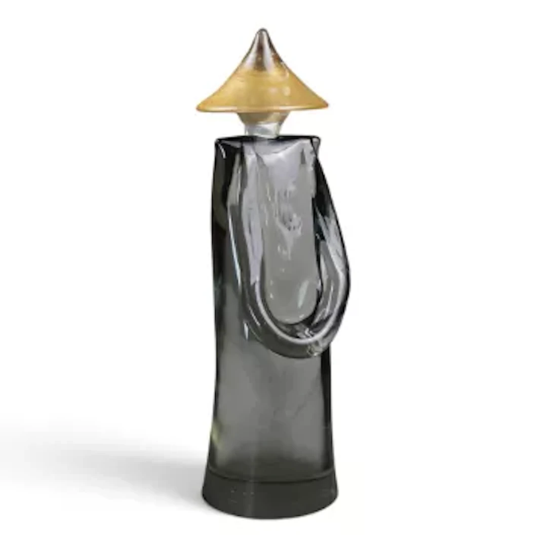 A Murano glass Asian figure by Renato Anatra, a standing figure with