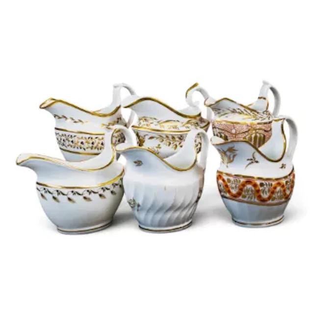 A group of 6 English porcelain 19th century tea cups by various manufacturers
