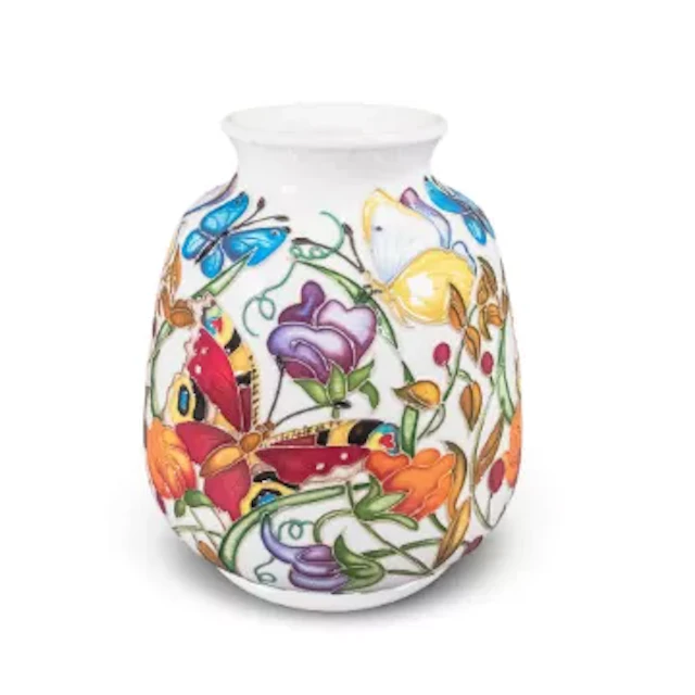 Moorcroft Proud as a Peacock vase 198/5, L/E 8/10. Signed by designer