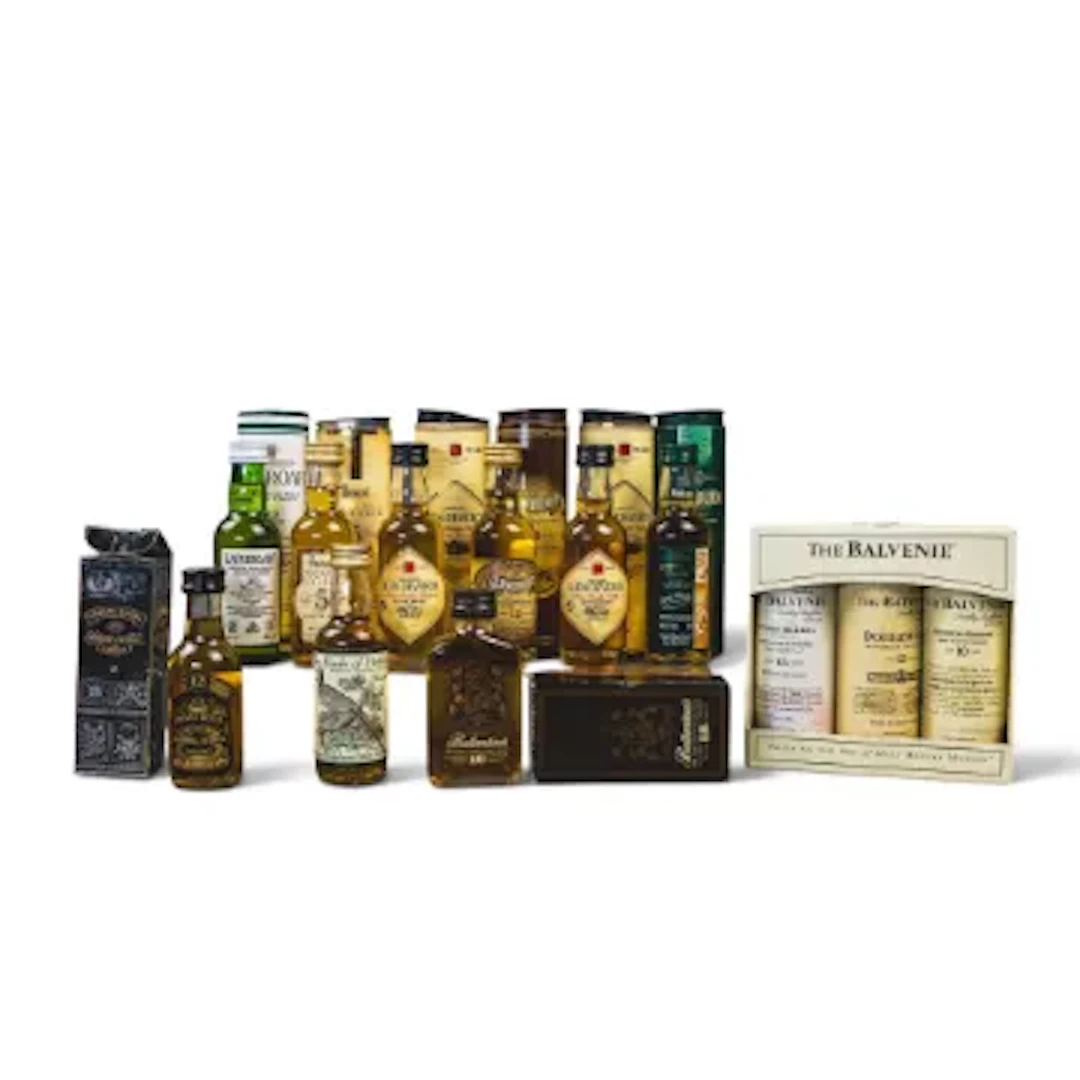 A selection of whisky miniatures to include The Balvenie single malt