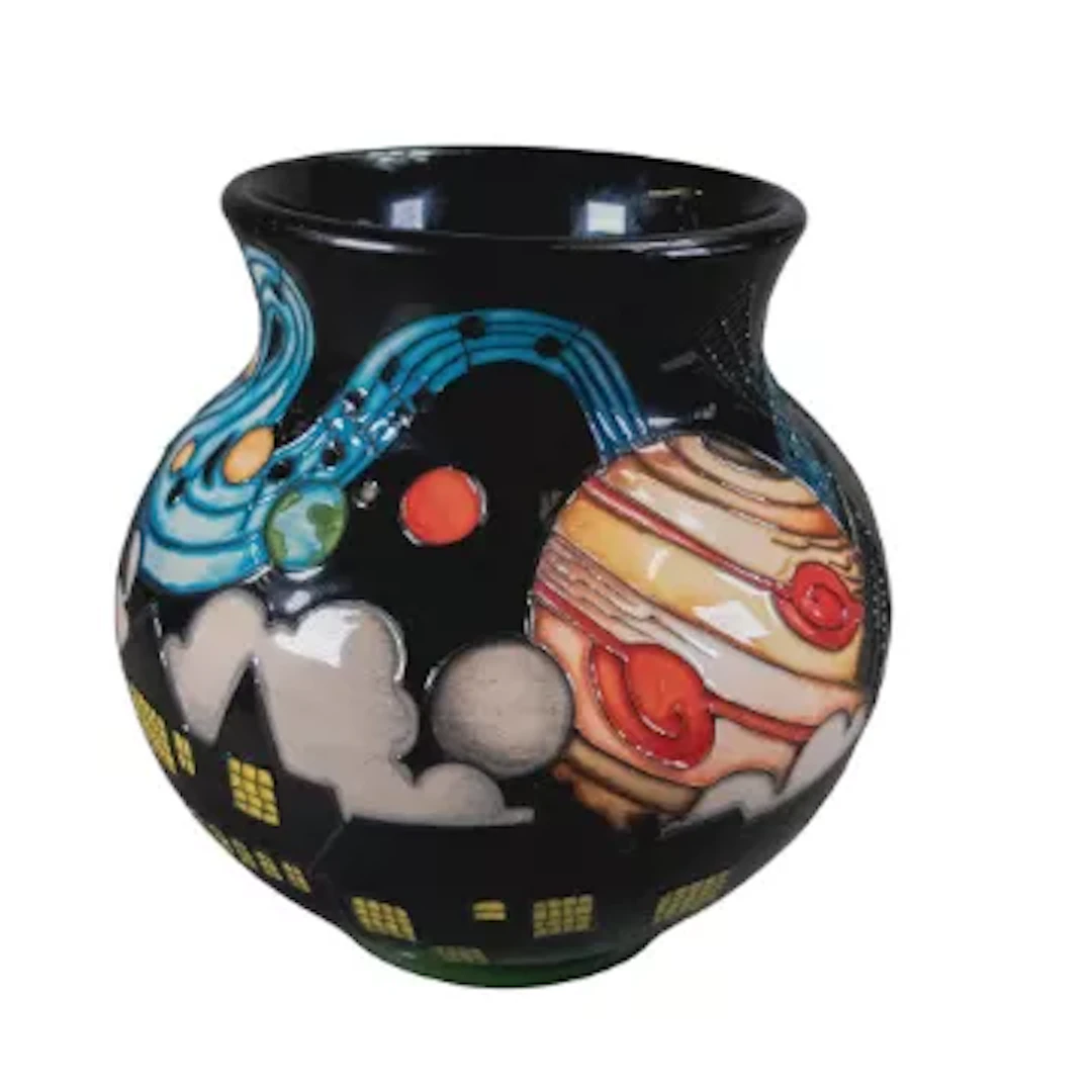 Moorcroft trial vase Music of the Planets dated 2018, h.15cm.