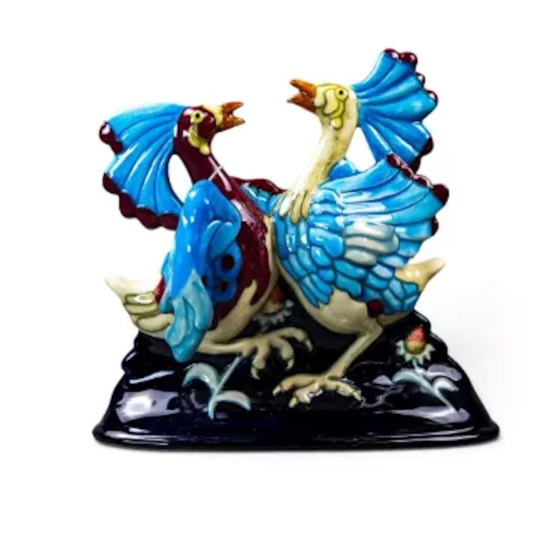 A Moorcroft limited edition figure group 'Can-Can Birds, designed