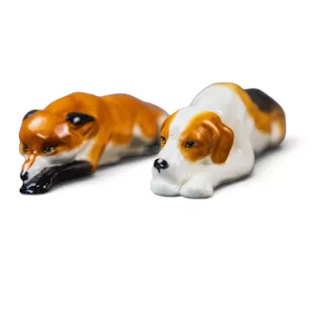 Two Royal Worcester animal figures to include a stalking fox and a