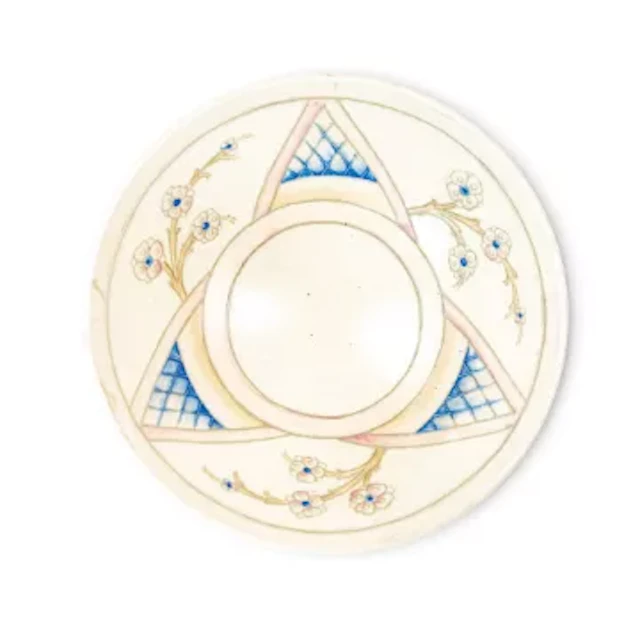 A Moorcroft salt glazed conical shape bowl in a stylised rose pattern