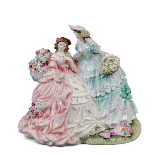 A large Coalport figure group 'The Letter' designed by Valerie Littlewood