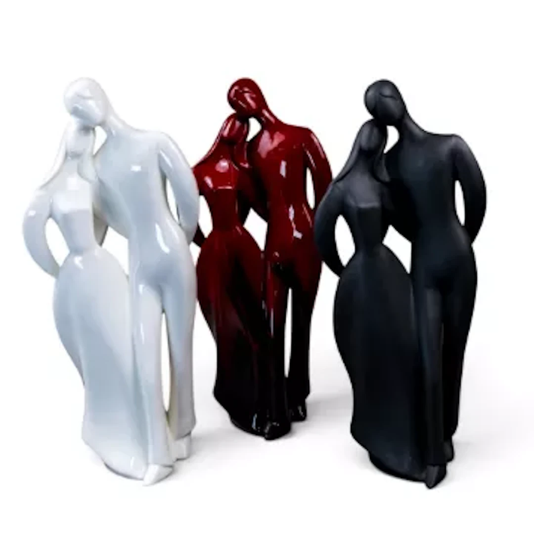 A group of 3 Royal Doulton Figures , different versions of The Lovers