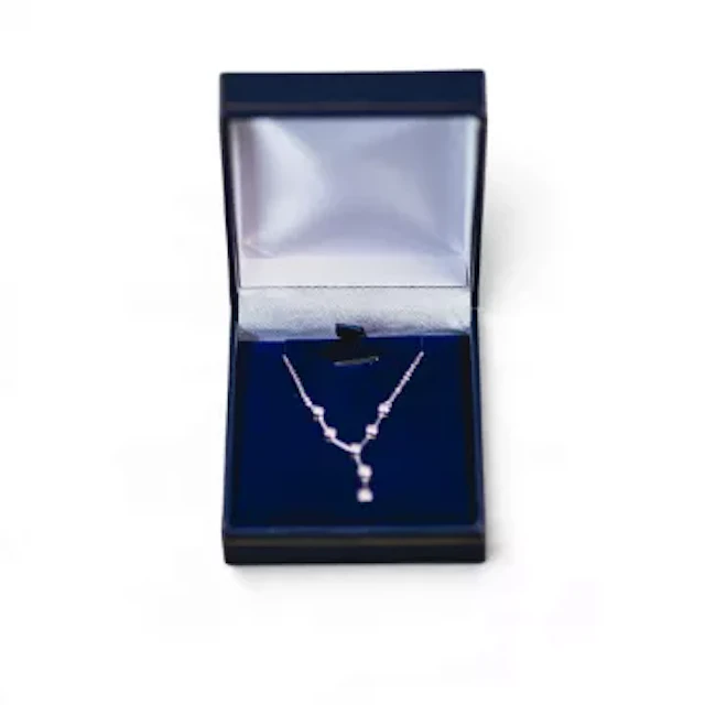 18k white gold diamond set 'bubble' necklace. Un-treated earth mined