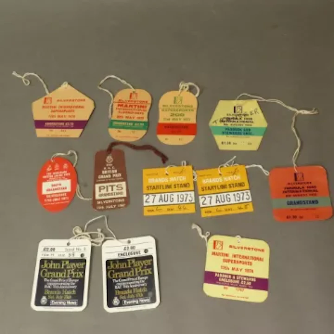 Small collection of 1970s Grand Prix swing tickets.