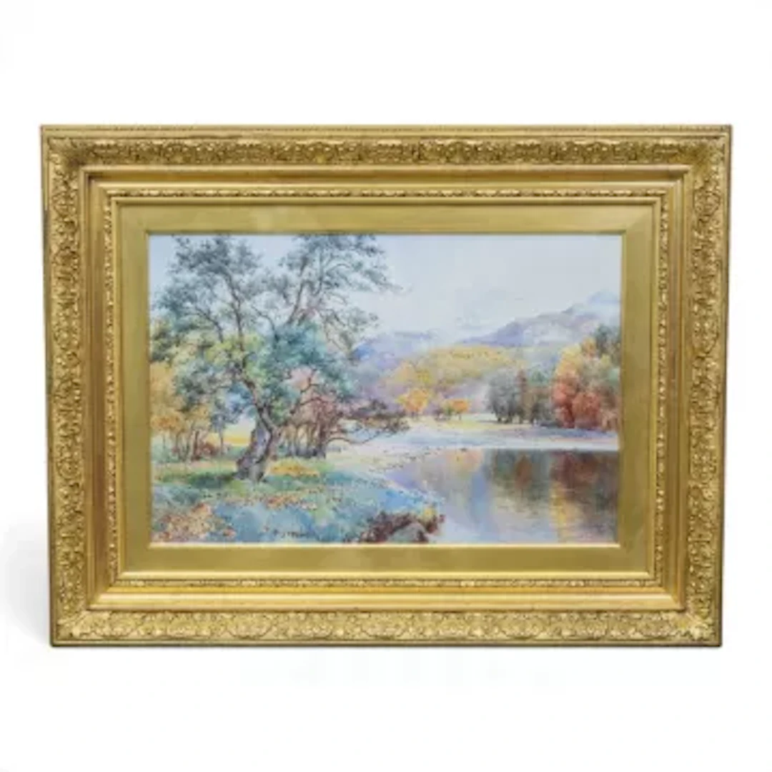 Benjamin John OTTEWELL, (1847-1937) watercolour on paper, pond, landscape