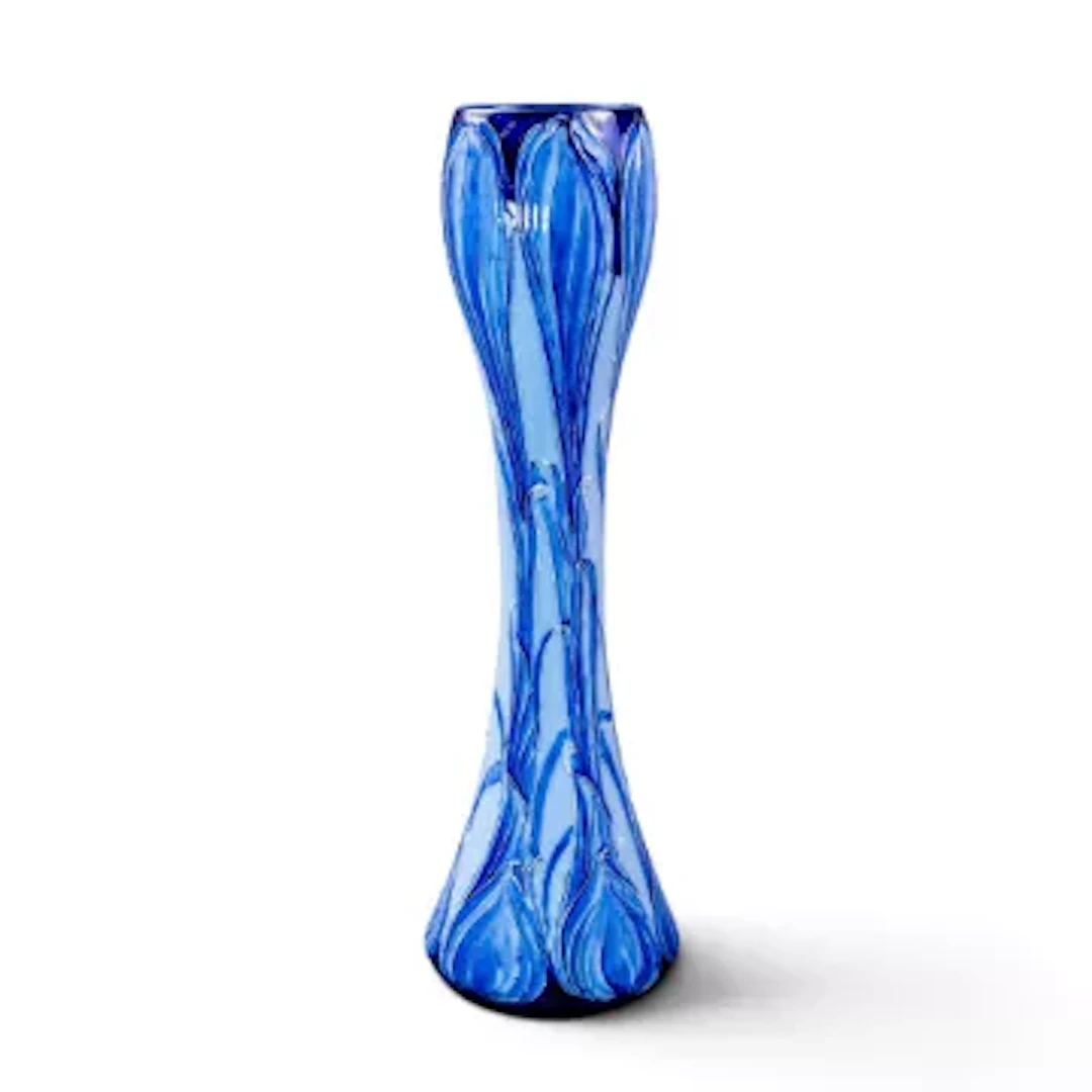 A Macintyre Florian Ware vase in the crocus design by William Moorcroft