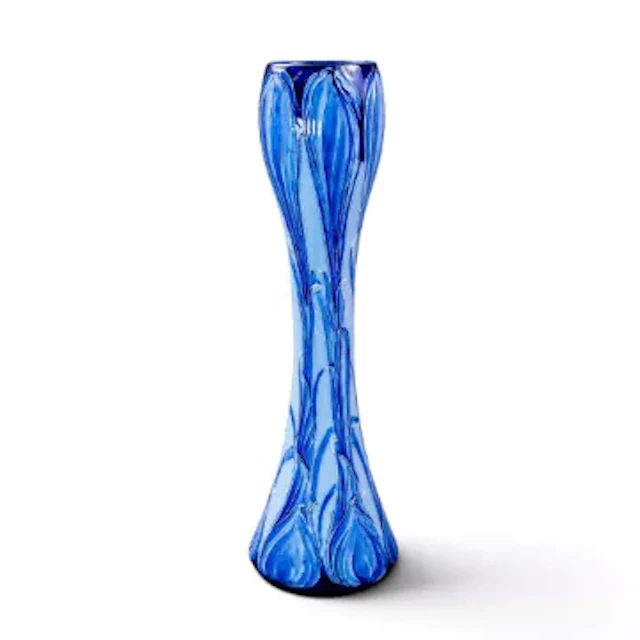 A Macintyre Florian Ware vase in the crocus design by William Moorcroft