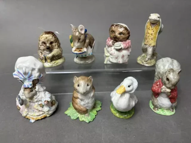 Beswick Beatrix Potter figures, Mrs Tiggy Winkle takes Tea, Timmy