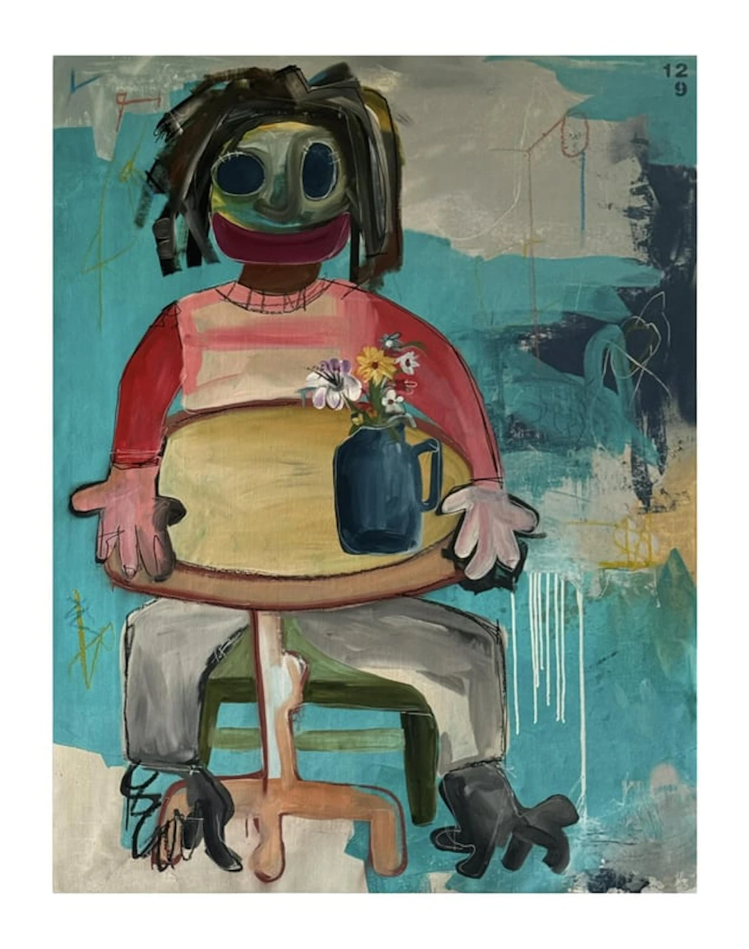 Patrick Ricco – Mauritian Contemporary Neo-Expressionist Artist - À table 2