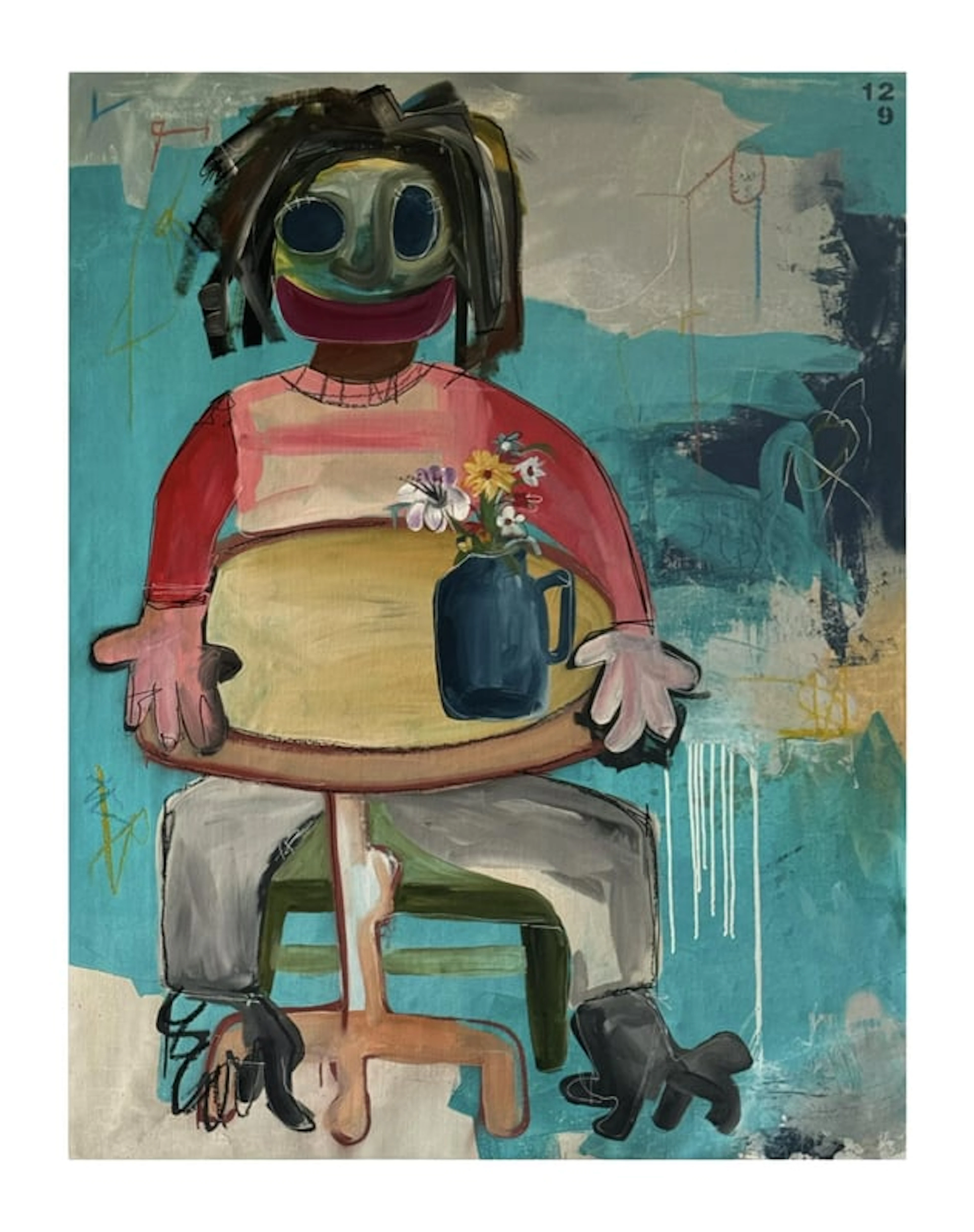 Patrick Ricco – Mauritian Contemporary Neo-Expressionist Artist - À table 2