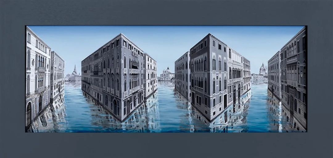 Patrick Hughes - Optical Artist - By the Light of the Silvery Moon, 2023