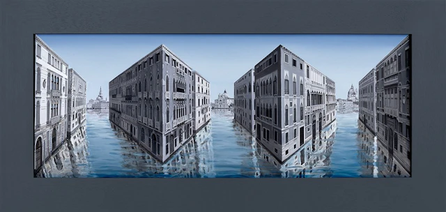 Patrick Hughes - Optical Artist - By the Light of the Silvery Moon, 2023