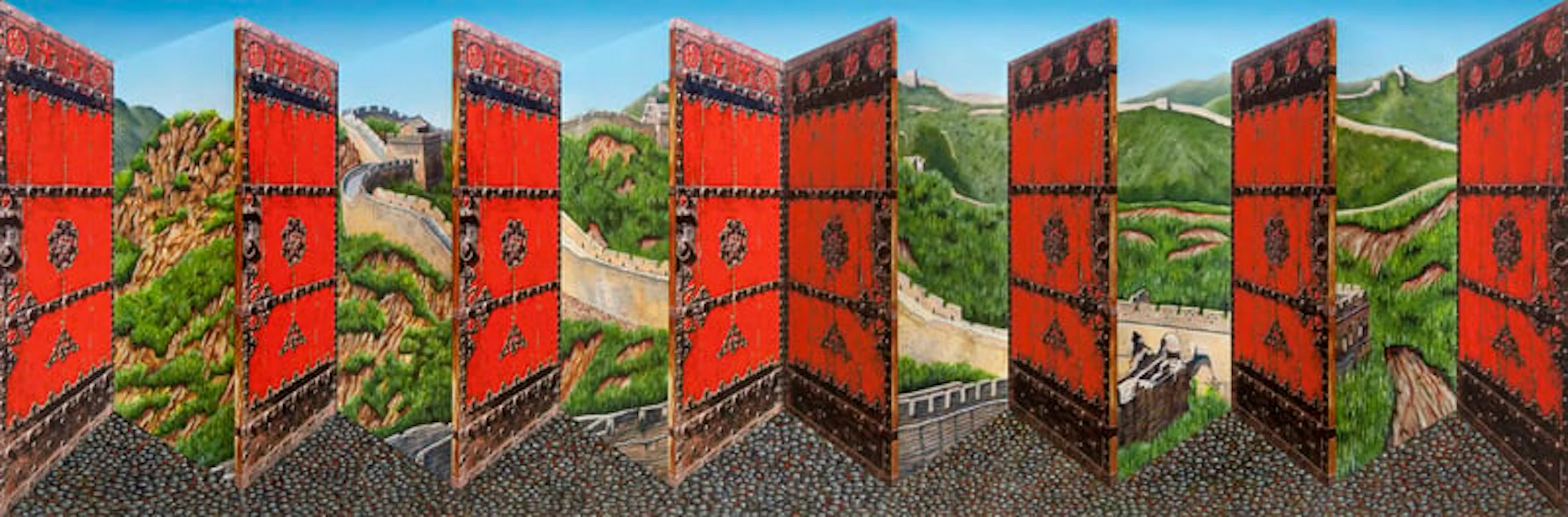 Patrick Hughes - Optical Artist - Great Wall, 2016