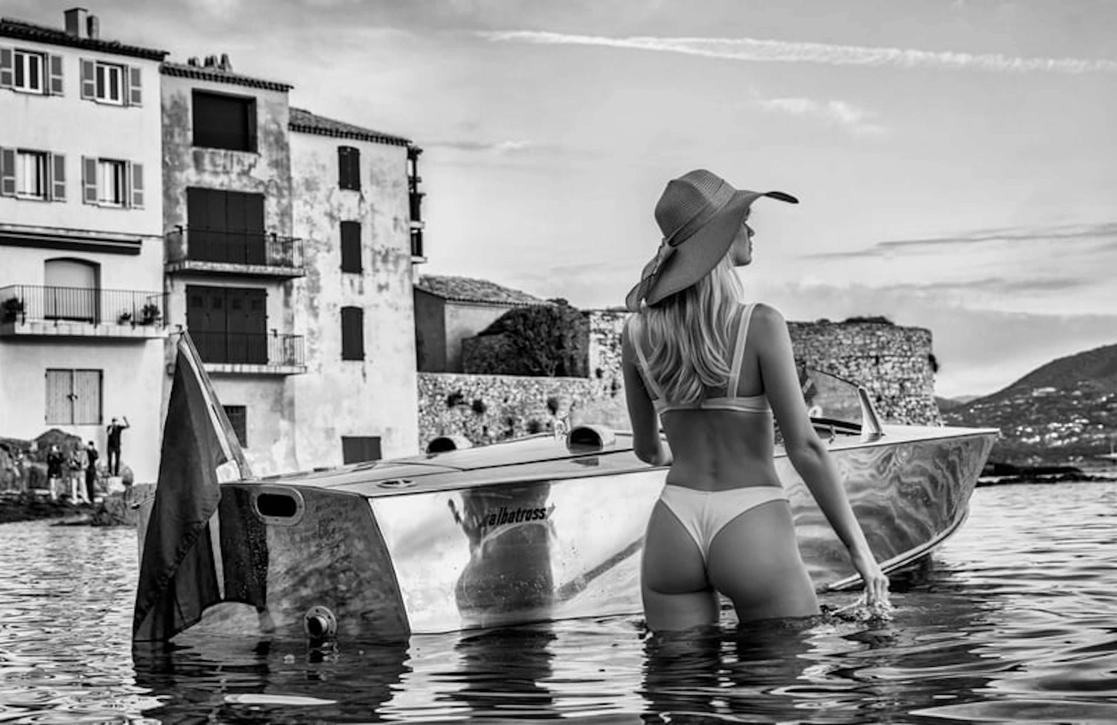 David Yarrow - Contemporary Photographer - St Tropez (B&W)
