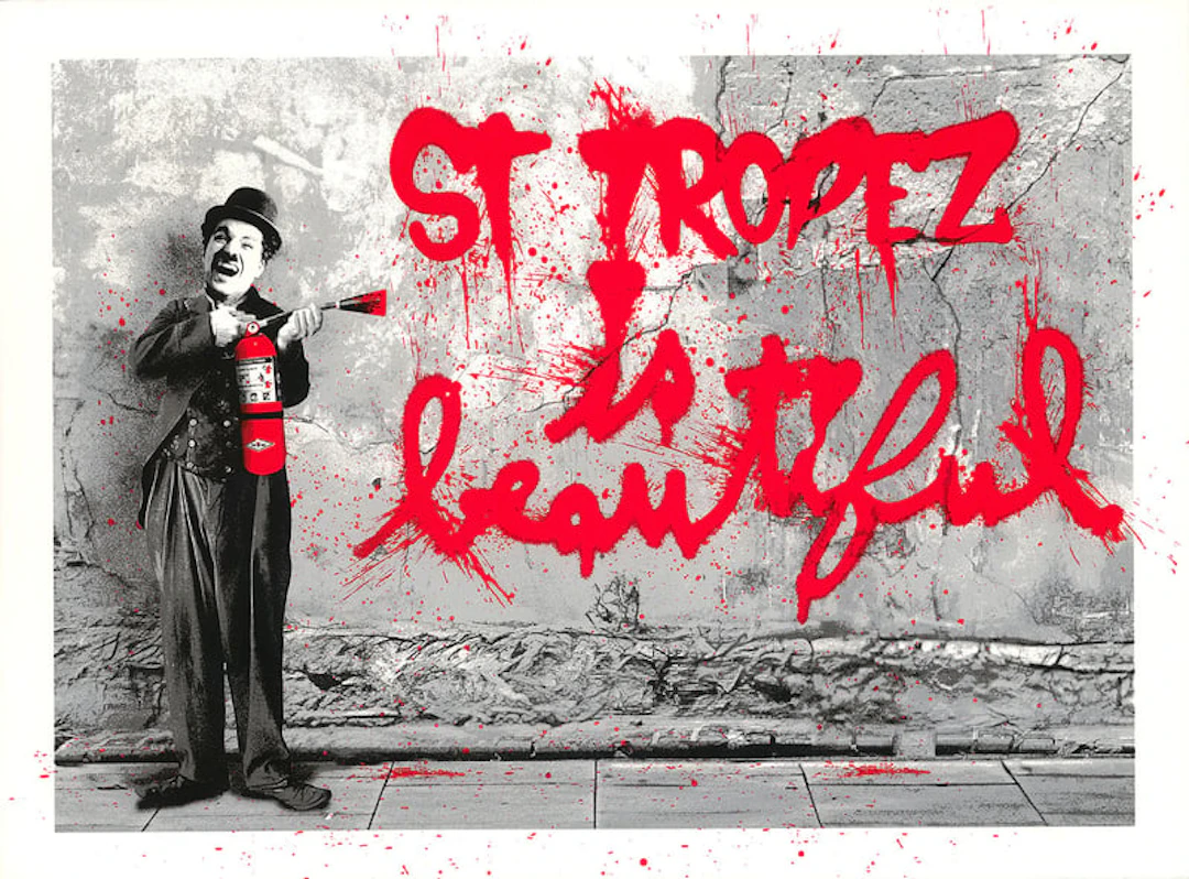 Mr Brainwash - Street Artist - St. Tropez Is Beautiful (II) - Red, 2022