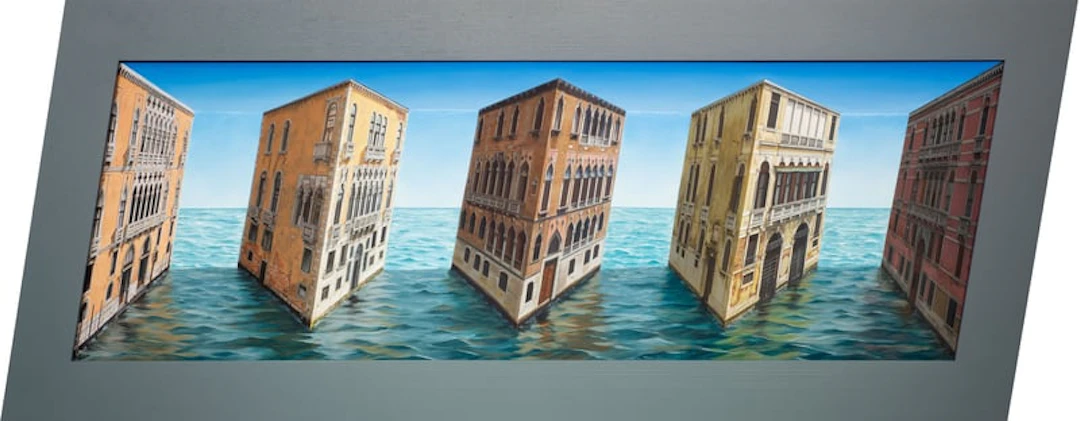 Patrick Hughes - Optical Artist - Venice Askew, 2019