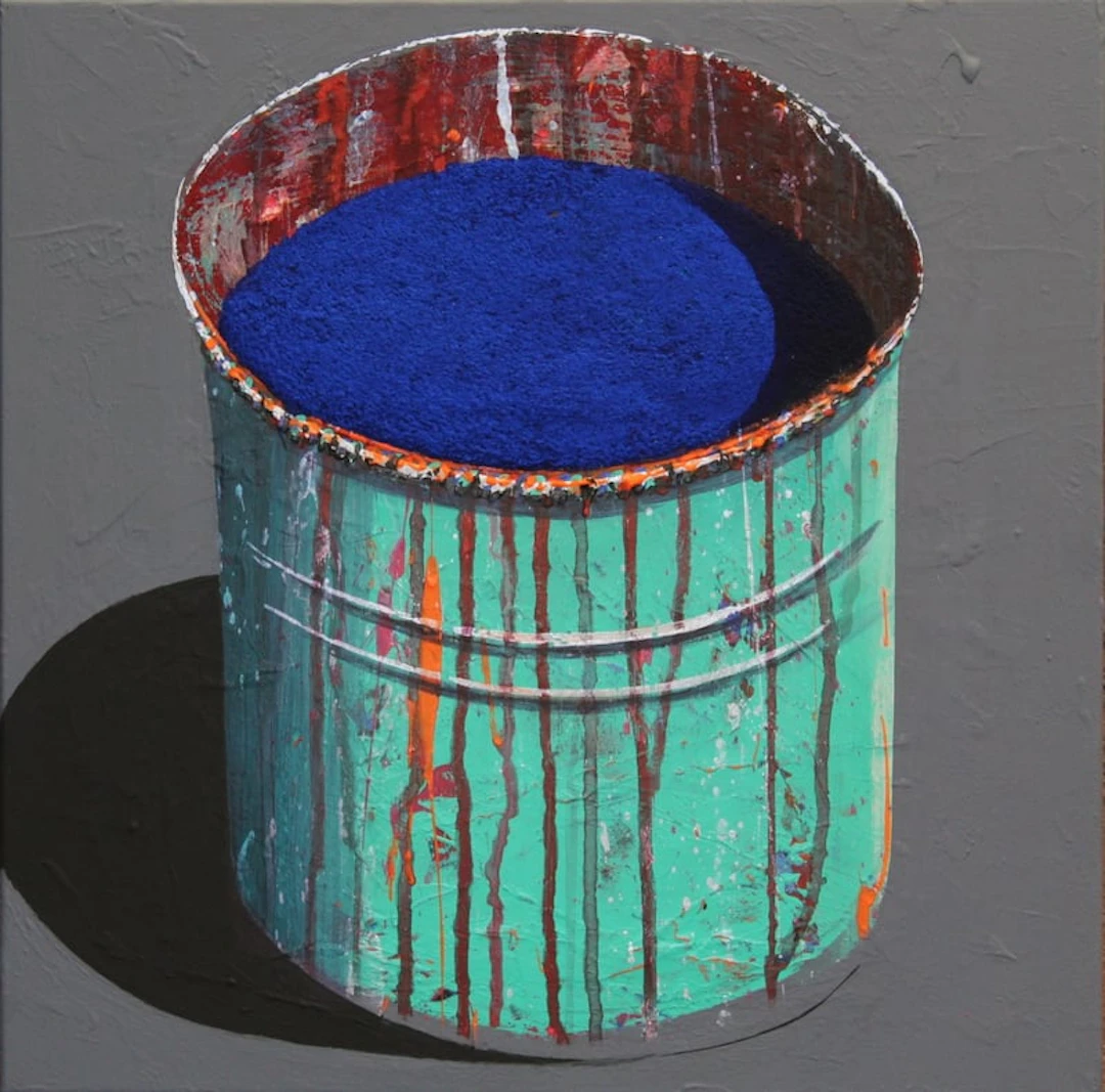 Stéphane Braud - Contemporary Artist - Pot d'atelier - Bleu outremer