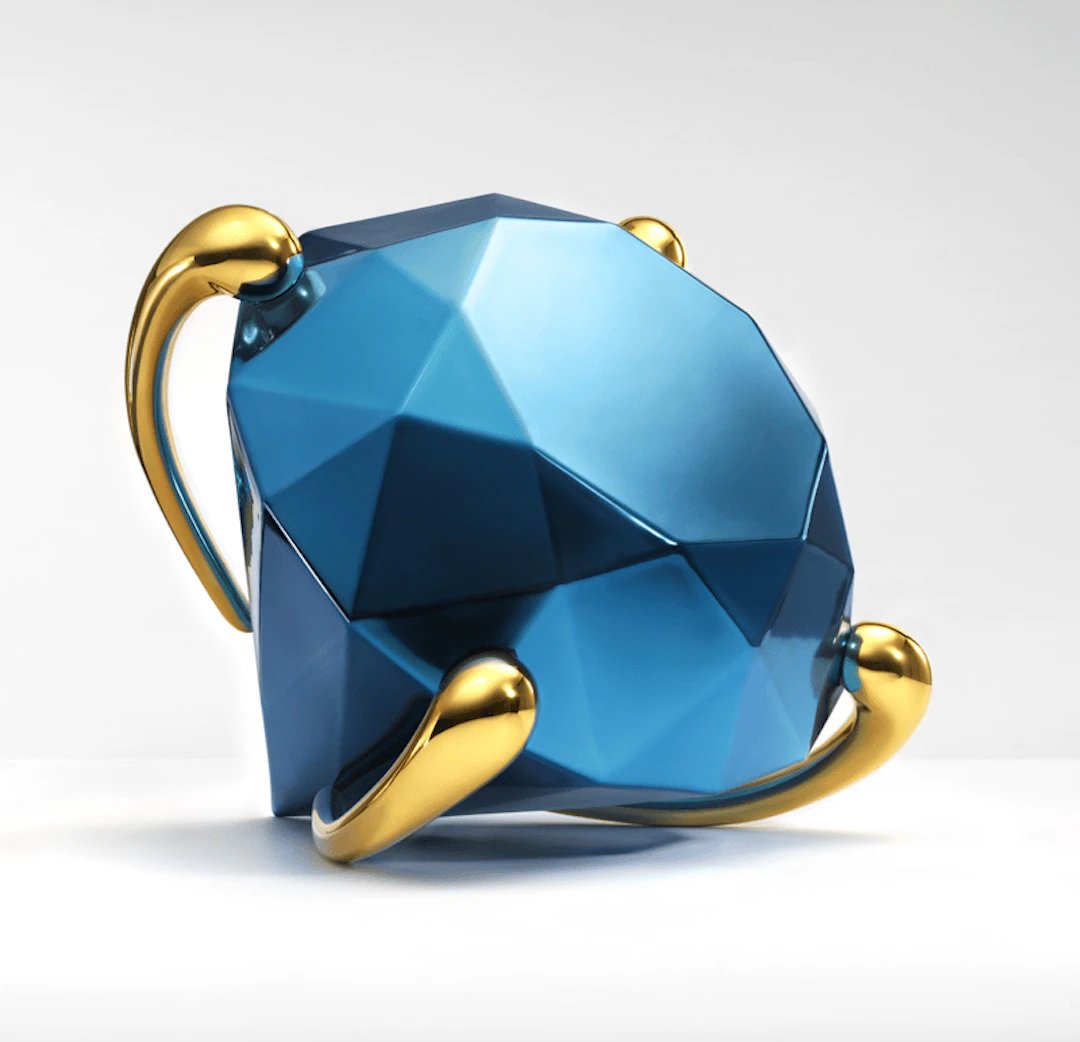 Jeff Koons - Contemporary Sculptor - Diamond (Blue), 2023