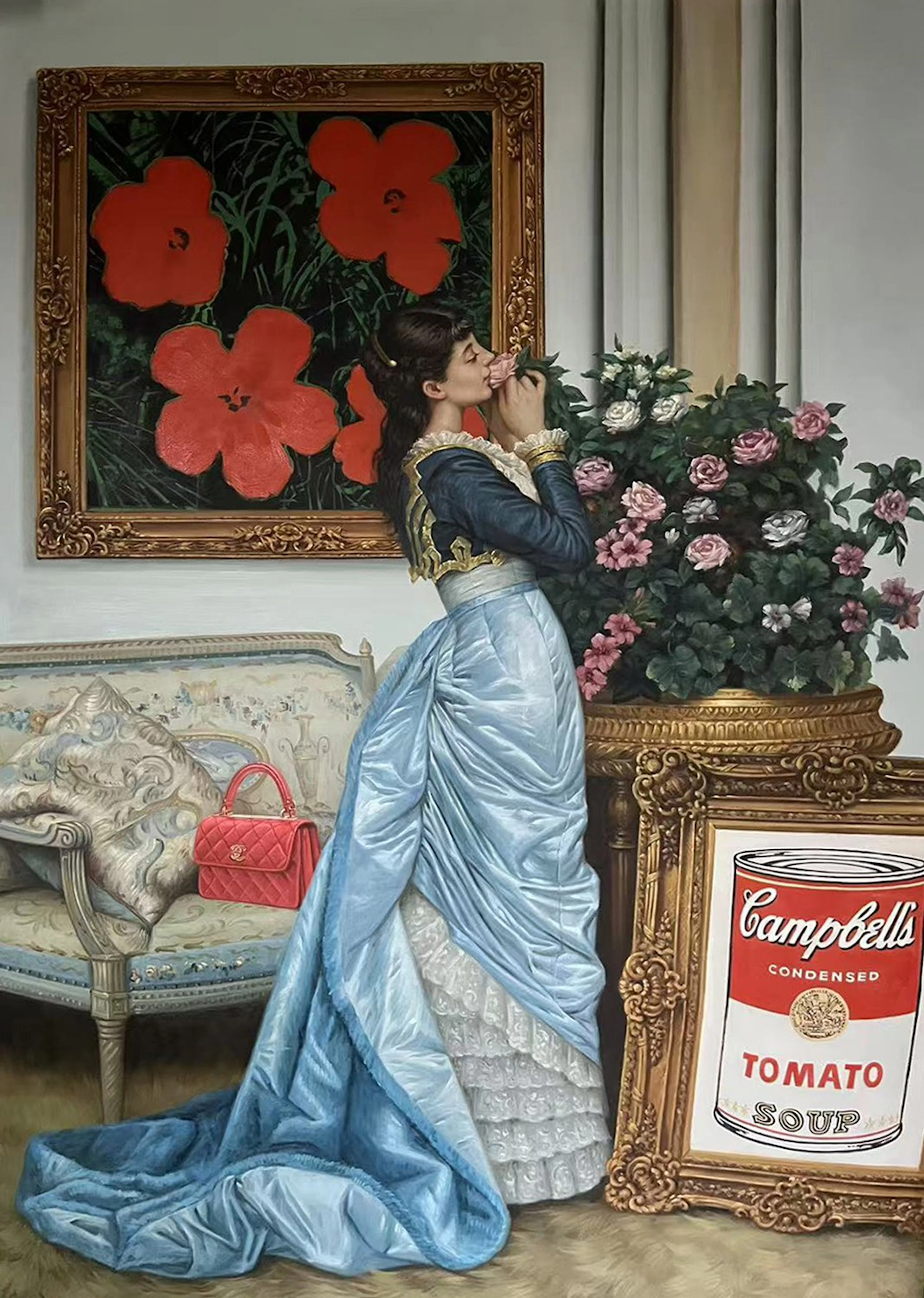 Leo Manelli - Street Artist - The Art Elegance (Red Flowers)
