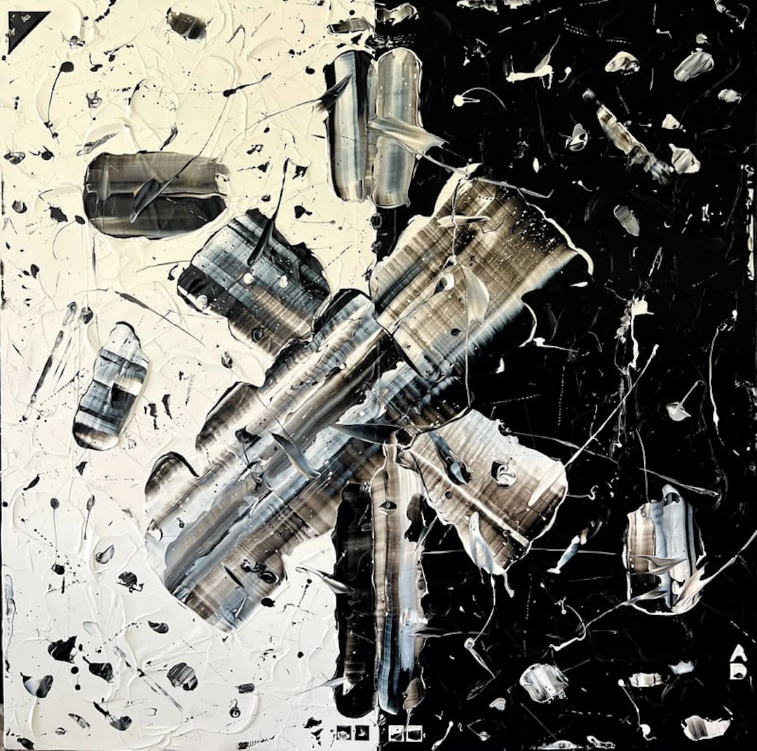 Arnaud Dumat - Contemporary Painter - Noir/Blanc - Moonlight shadow