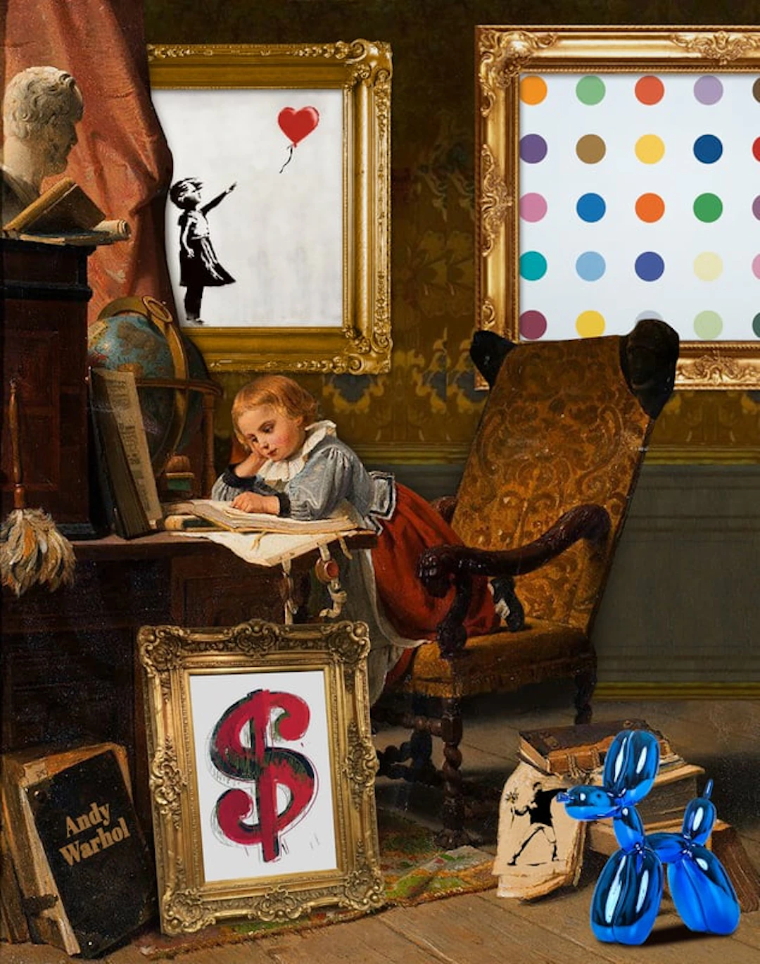 Leo Manelli - Street Artist - The Little Reader Dollar Sign