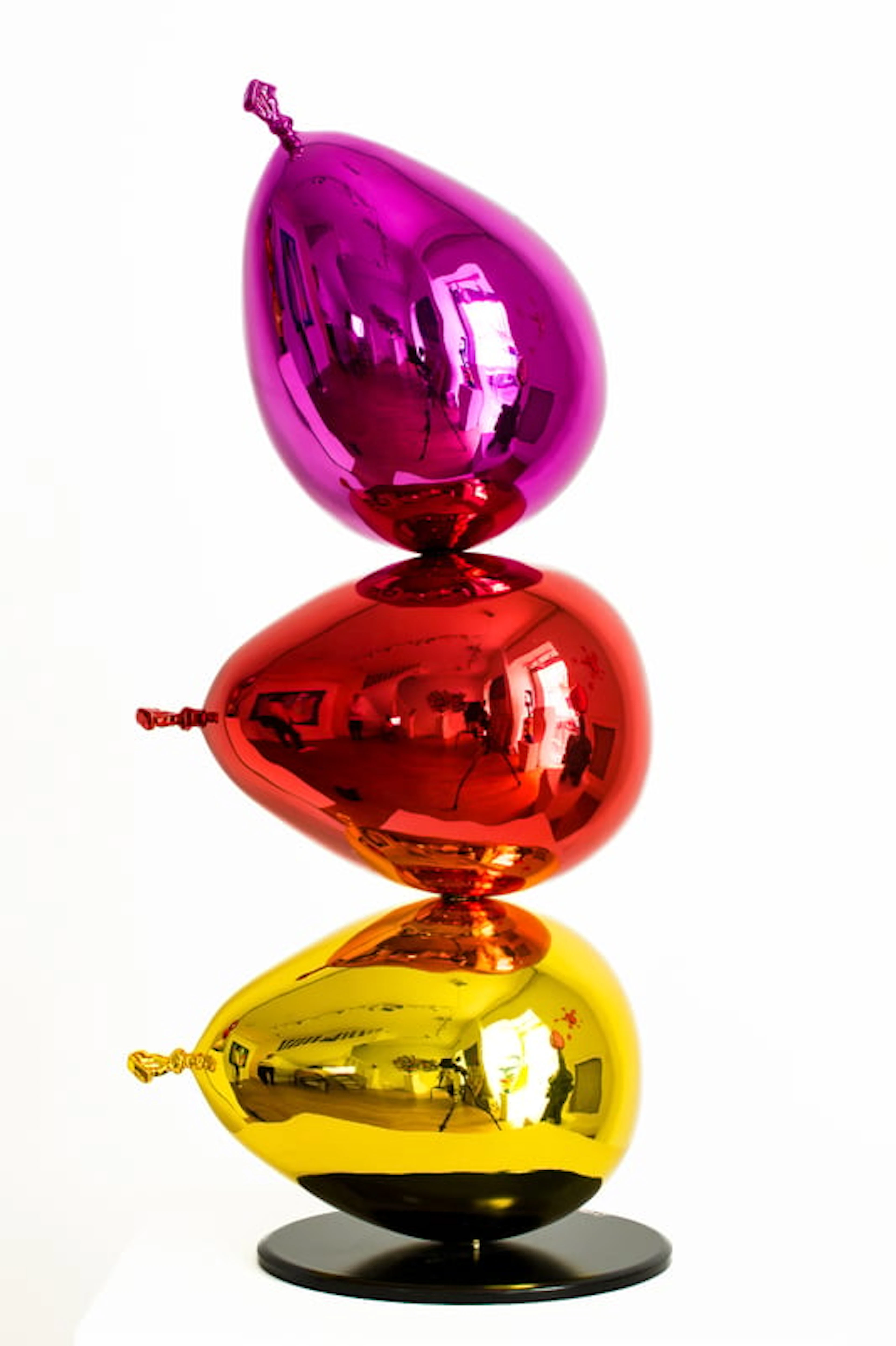 Philippe Berry - Contemporary Artist - Trois ballons de foire violet-rouge-or
