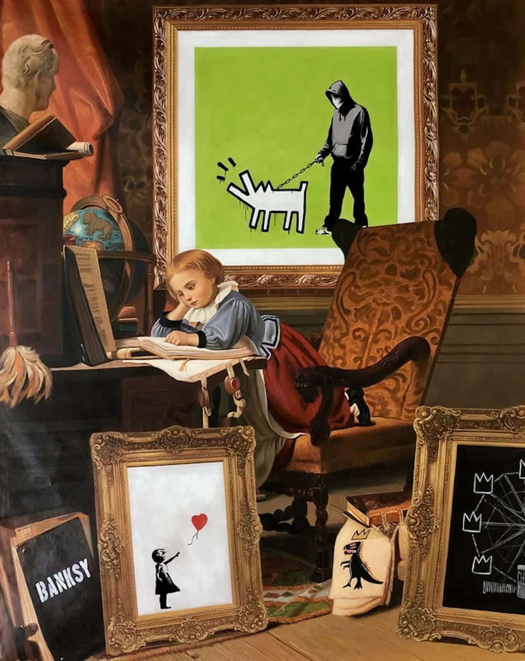 Leo Manelli - Street Artist - The Little Reader Choose Your Weapon Green