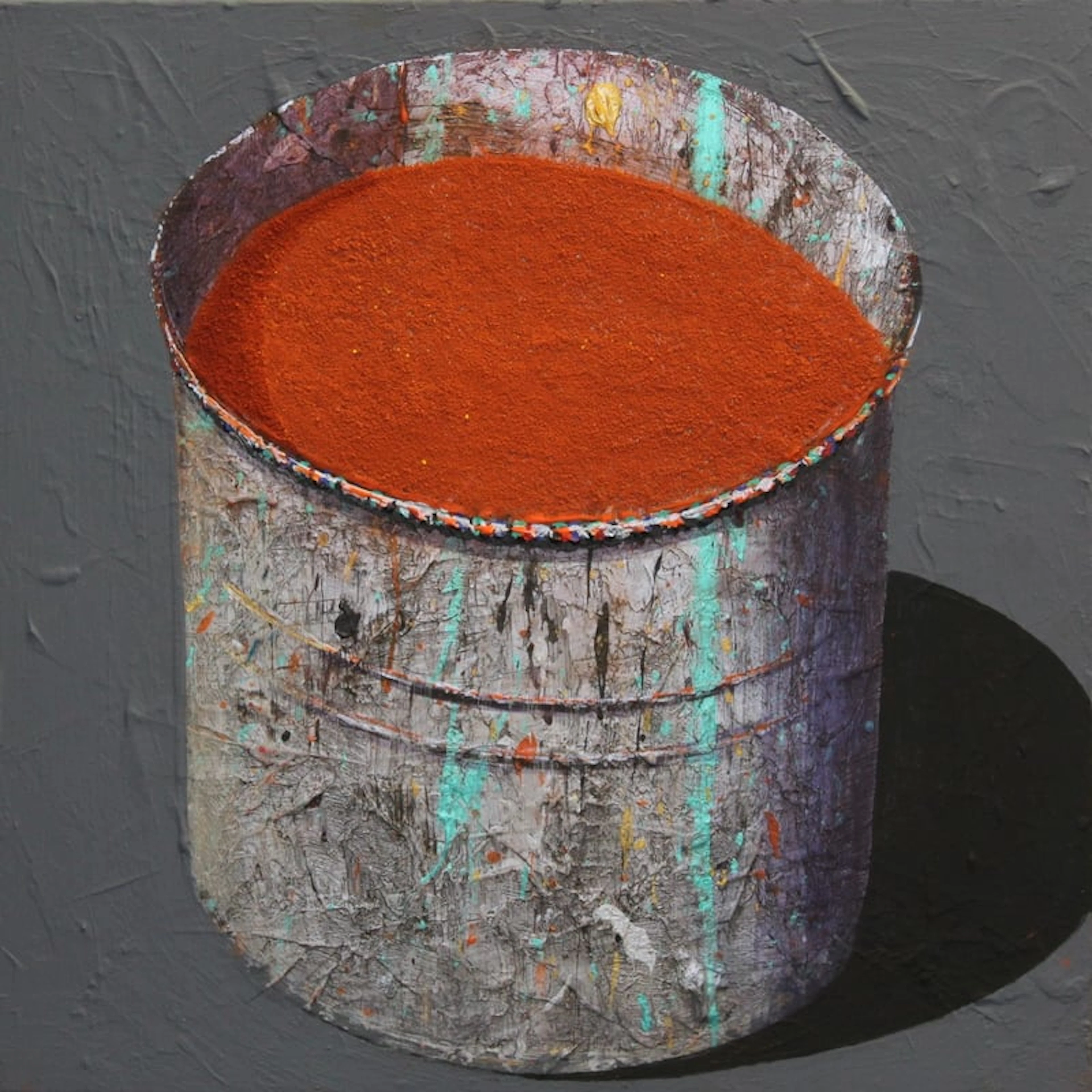 Stéphane Braud - Contemporary Artist - Pot d'atelier - Ocre rouge