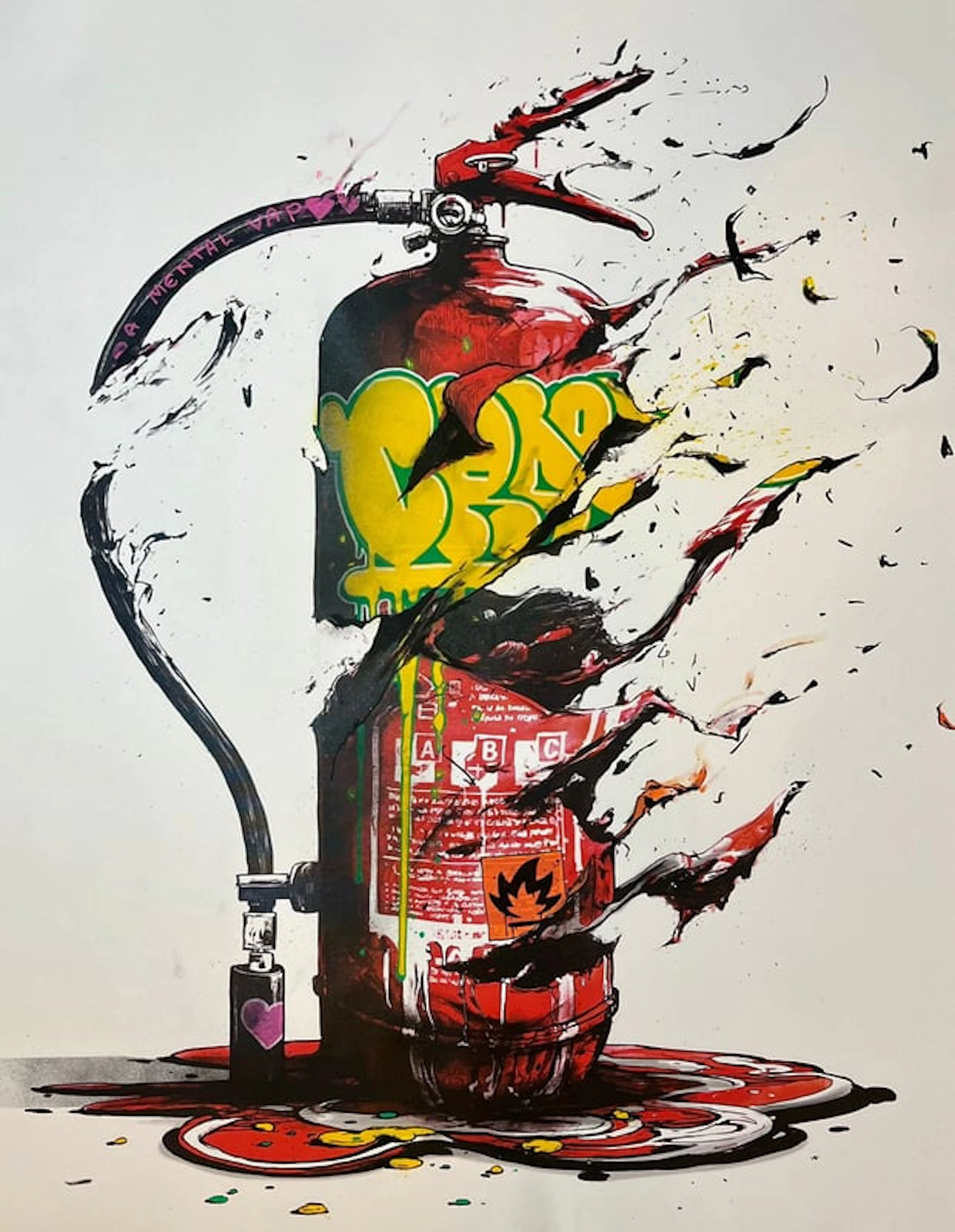Brusk - Street Art - Dripping Fire 05