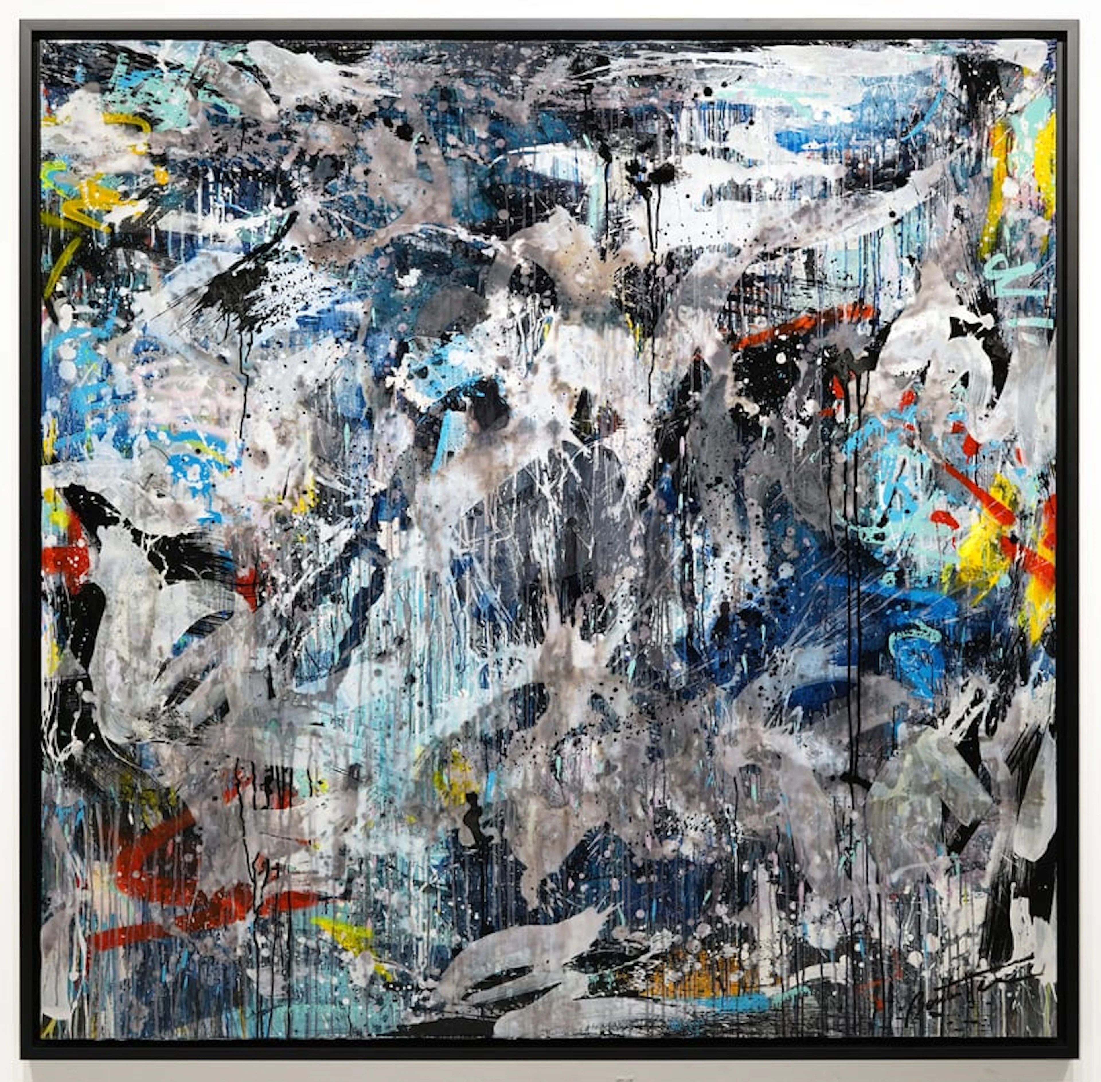 Cédric Bouteiller - Street Artist - Abstrait Passion blue Love 2