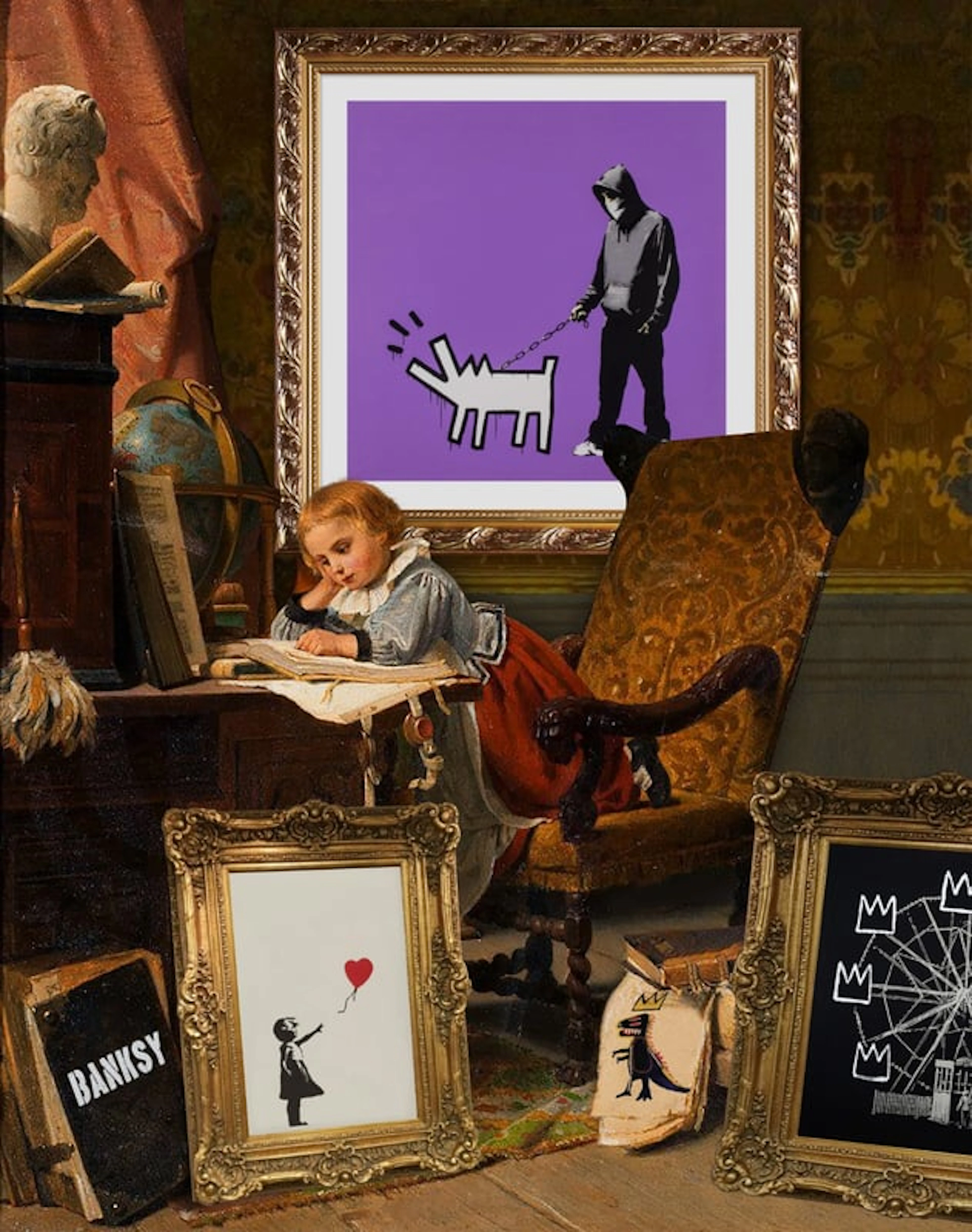 Leo Manelli - Street Artist - The Little Reader Choose Your Weapon Purple