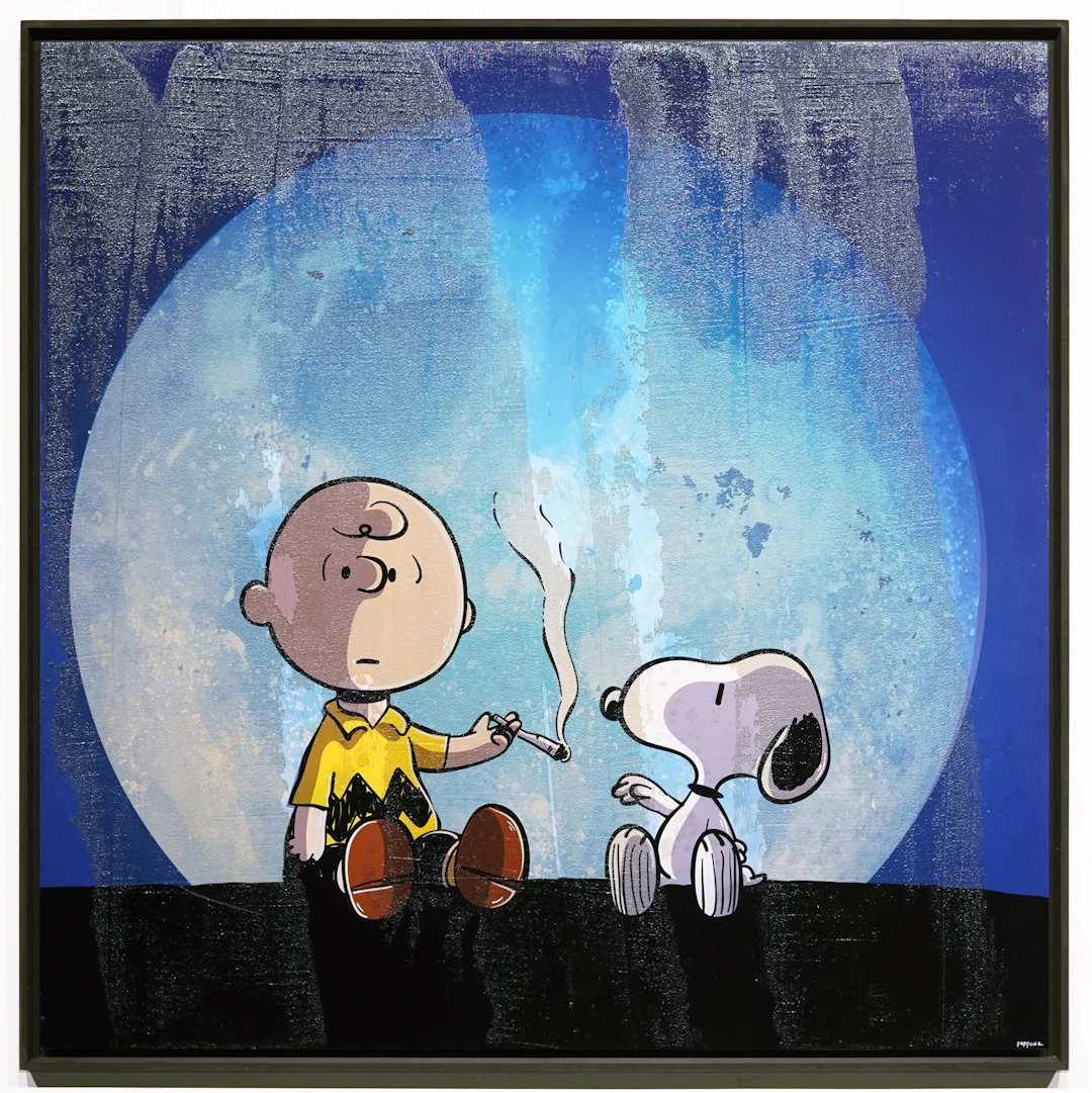 Peppone - Post-Pop Art Artist - Dark side of the moon V2 - dibond