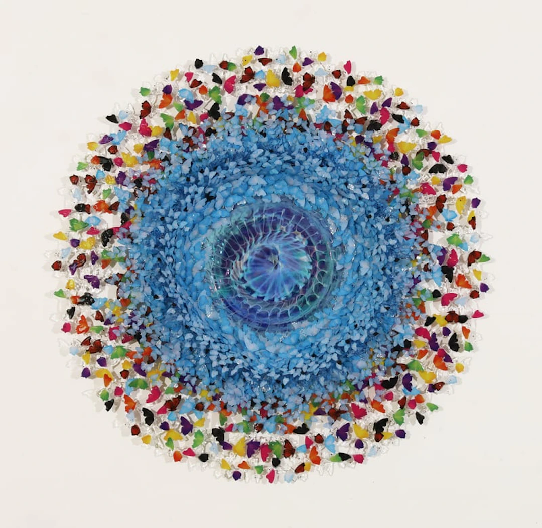 Annalu - Contemporary Sculptor - Dreamcatcher blue dip in the colors