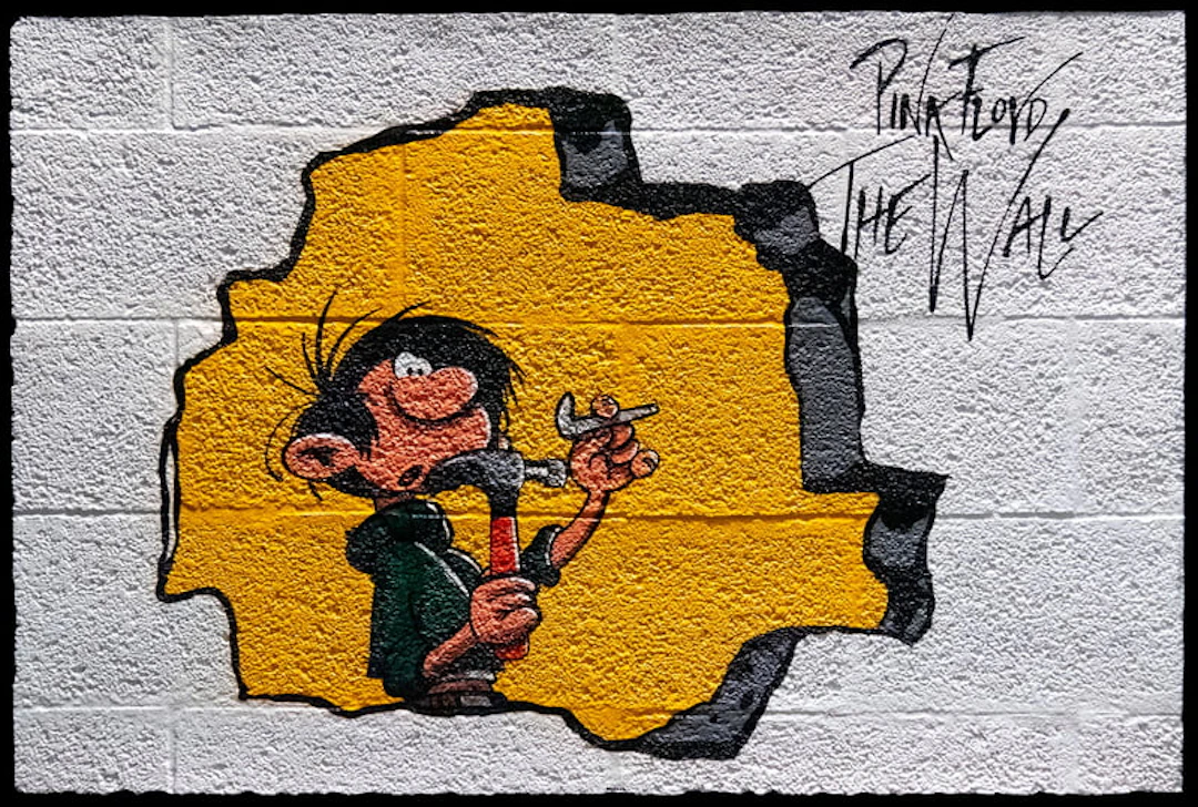 Peppone - Post-Pop Art Artist - The Wall - Pink floyd - Parpaing