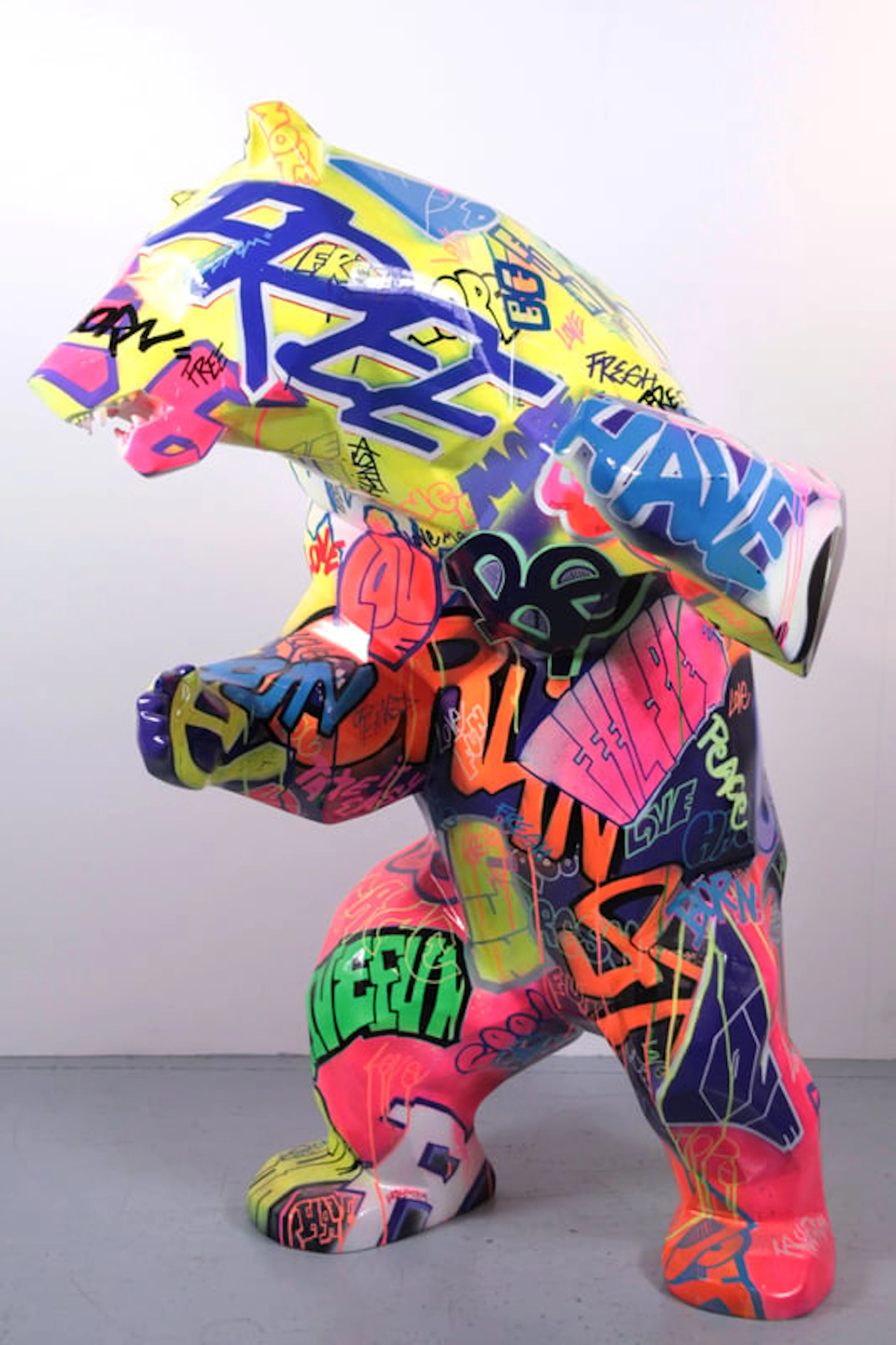 Richard Orlinski - Contemporary Sculptor - Ours debout - Tagué