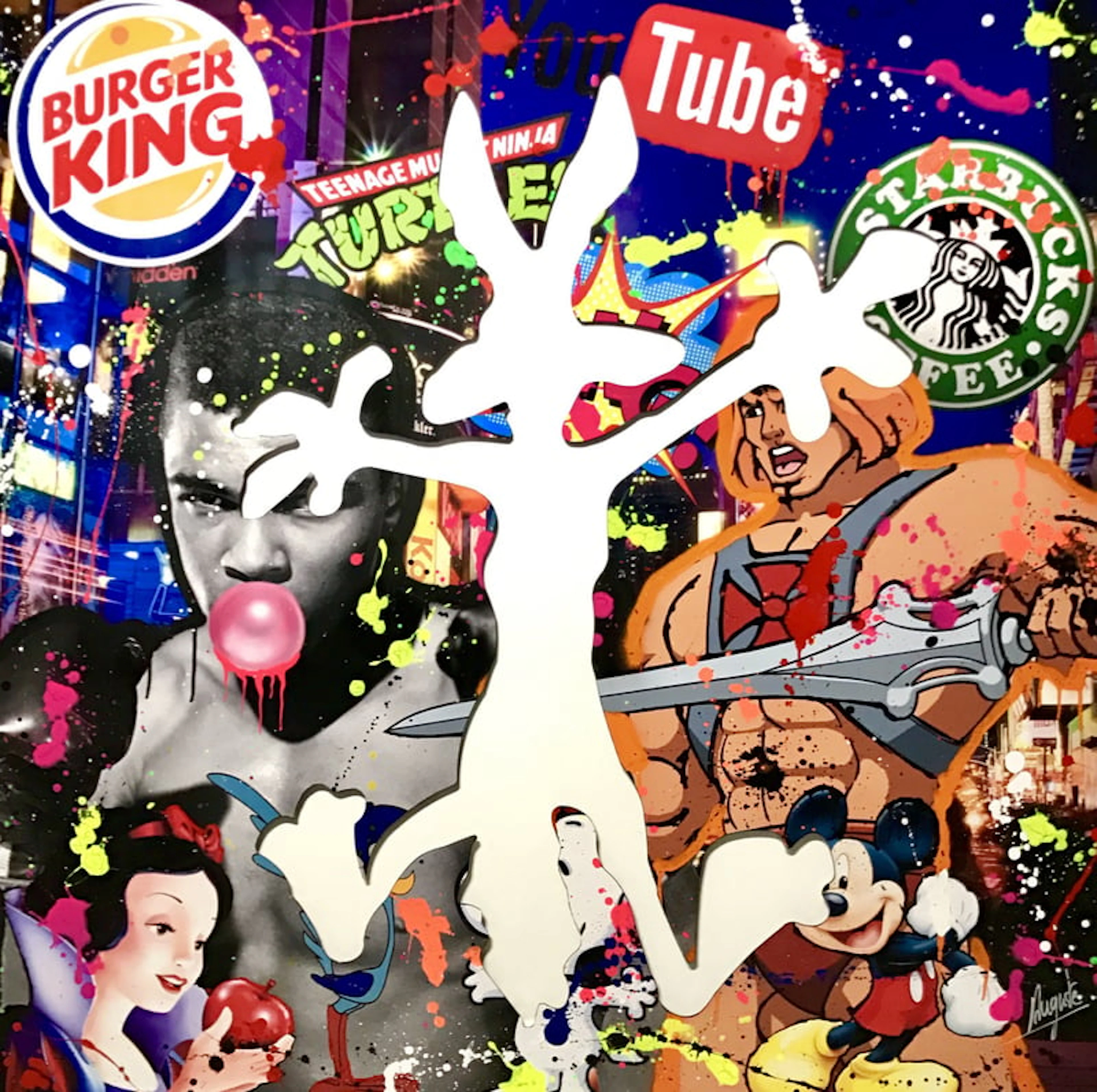 Auguste - Post-Pop Art Artist And Sculptor - Ali vs Musclor (coyote)