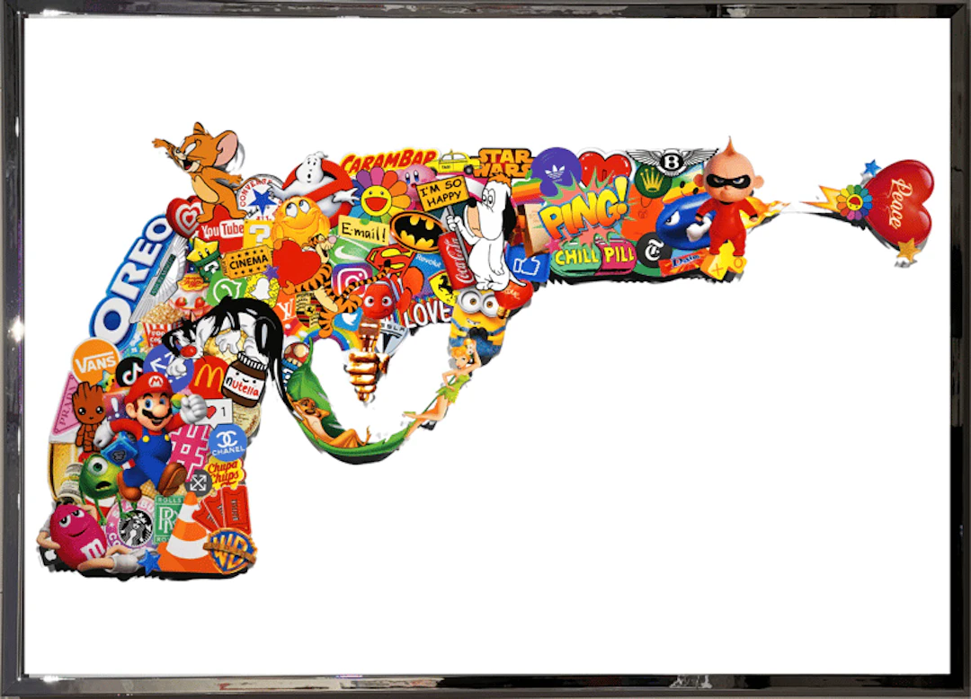 Chloe B. - Post-Pop Art Artist - Modèle "Gun"
