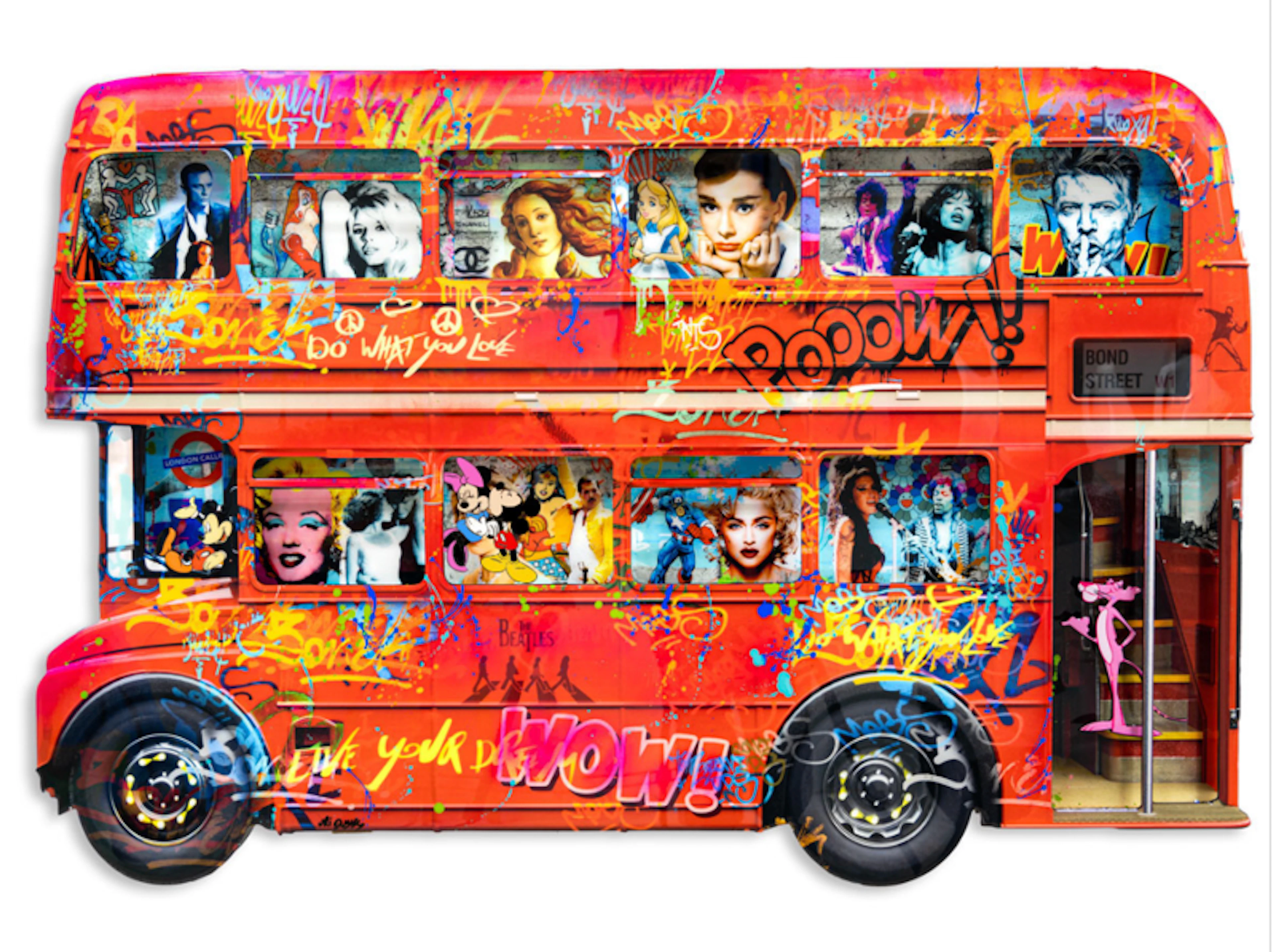 Uri Dushy - Post-Pop Art Artist - Crowded Buss - The way We Fall in Love