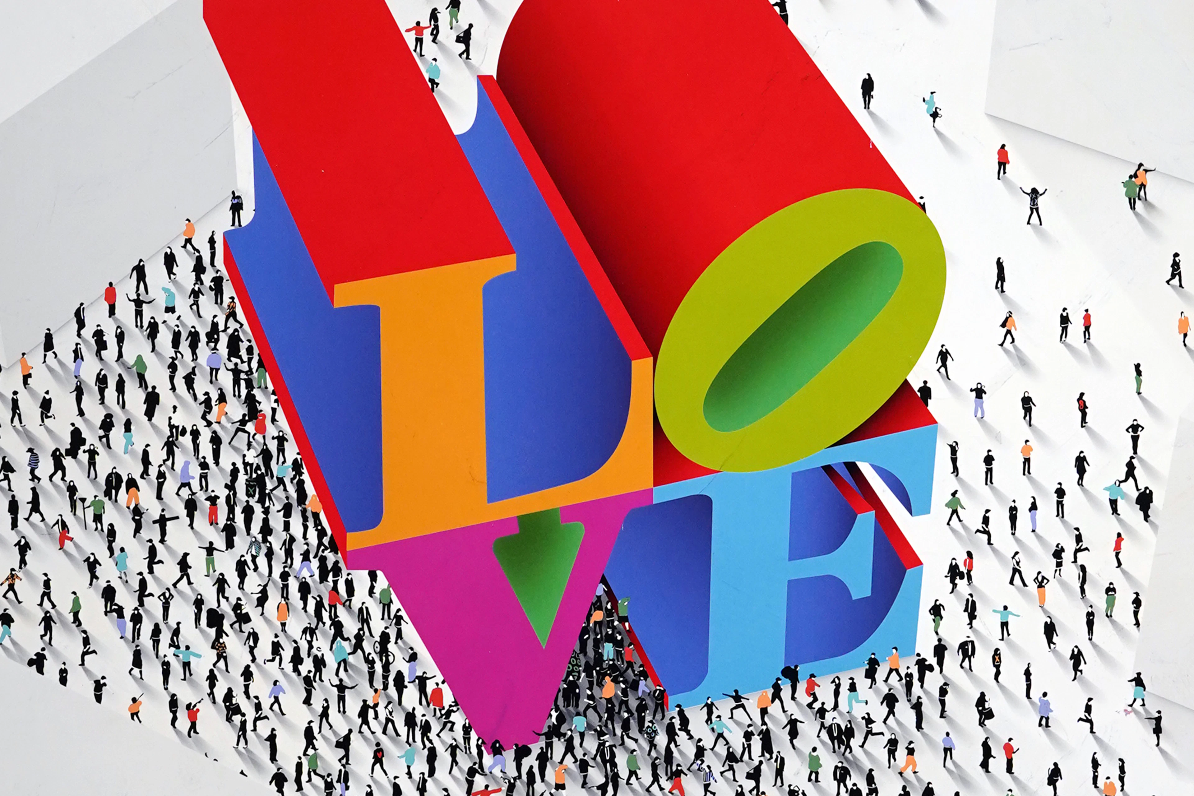 Craig Alan - Contemporary Artist - Love Around the Corner, 2022 (122 cm)