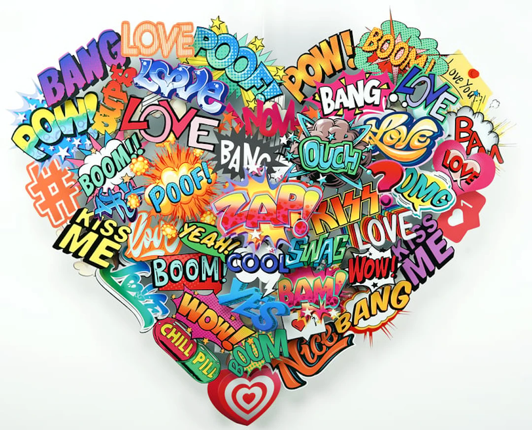 Chloe B. - Post-Pop Art Artist - Pop Heart Boom - version 6