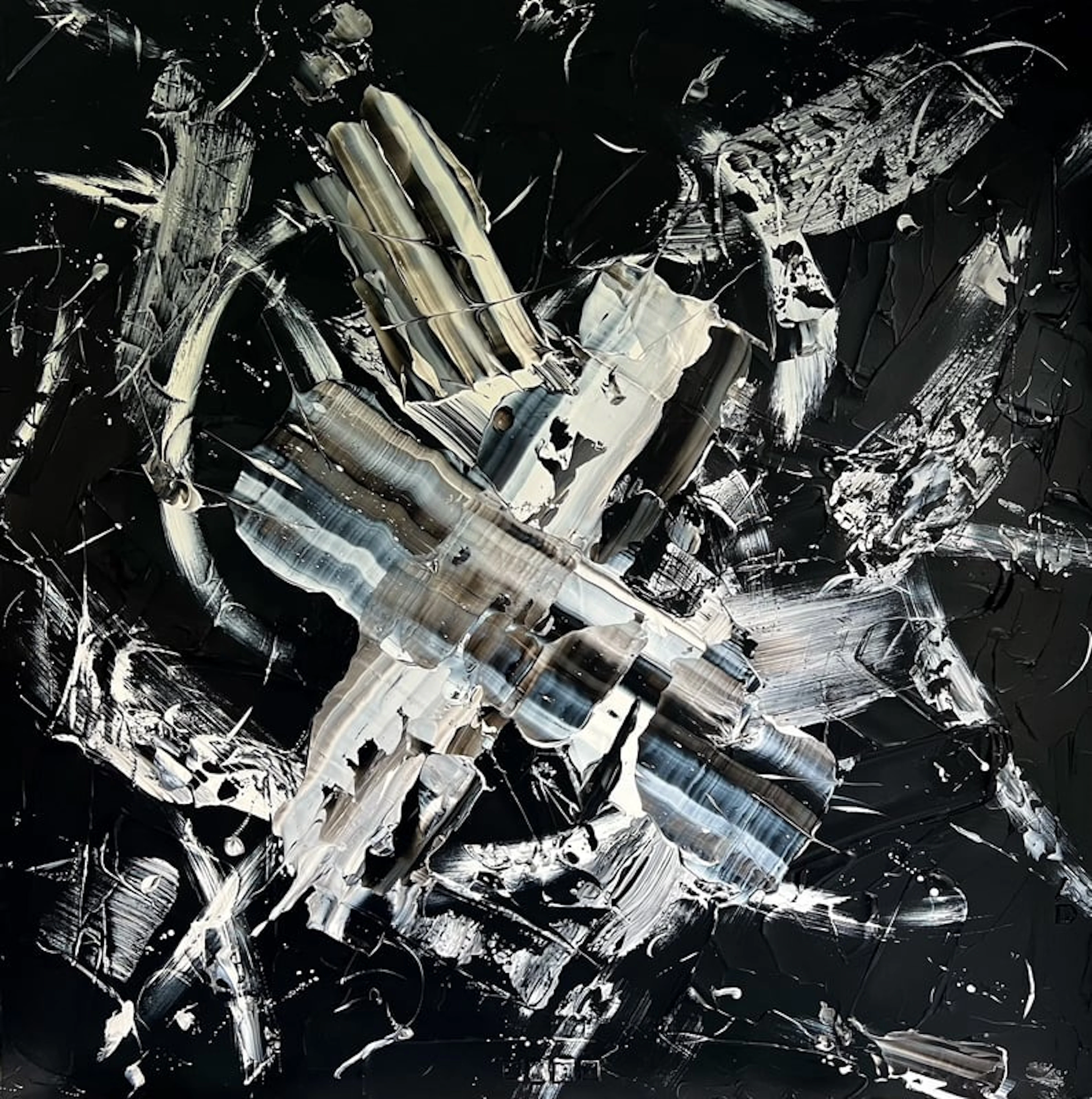 Arnaud Dumat - Contemporary Painter - Noir/Blanc - Ice danse