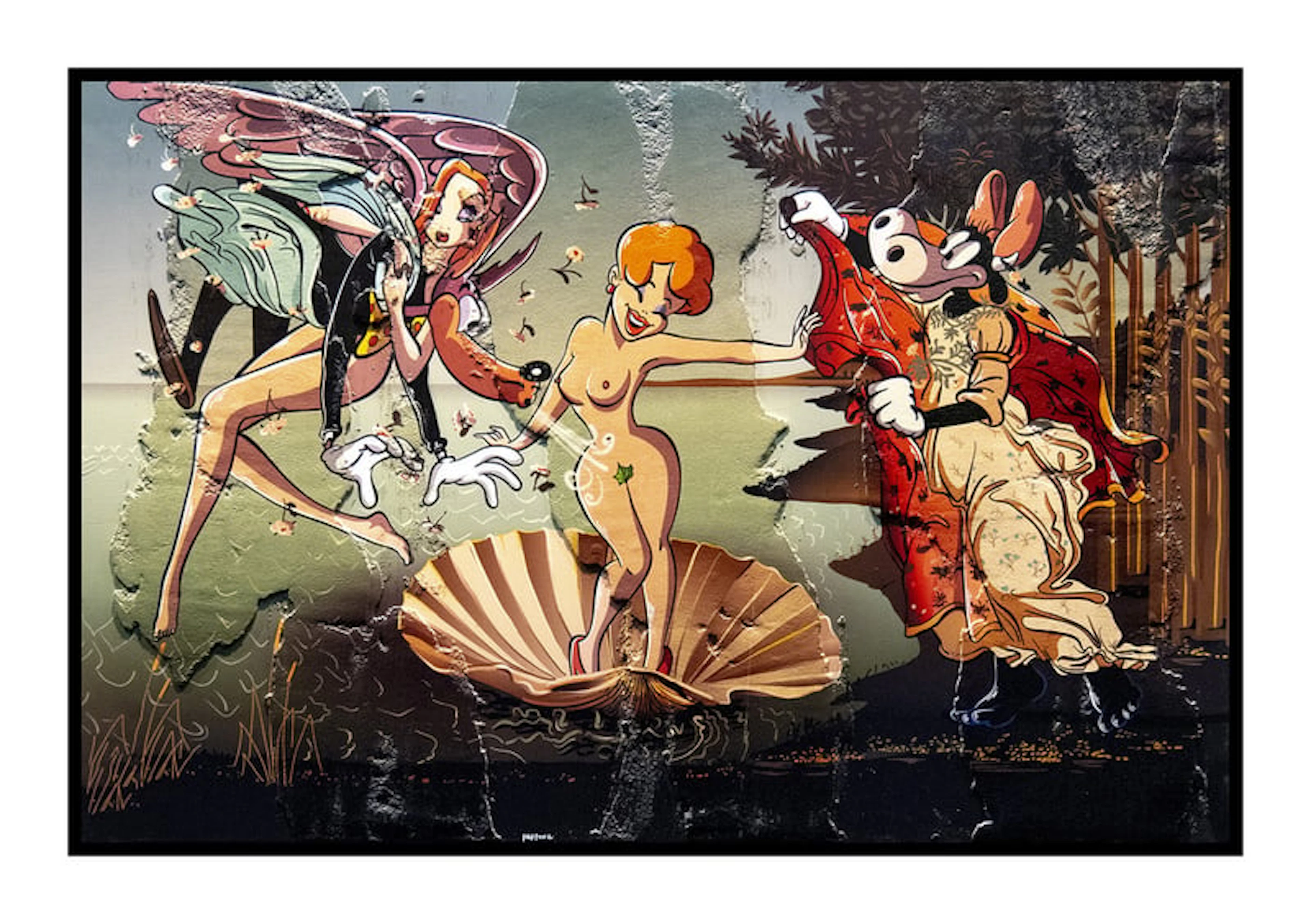 Peppone - Post-Pop Art Artist - La naissance de Venus - dibond