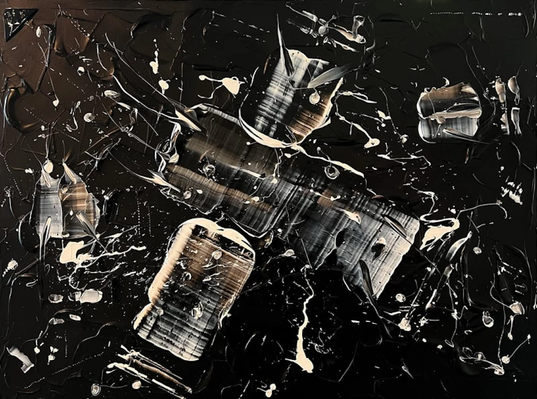 Arnaud Dumat - Contemporary Painter - Noir/Blanc - Moon stones